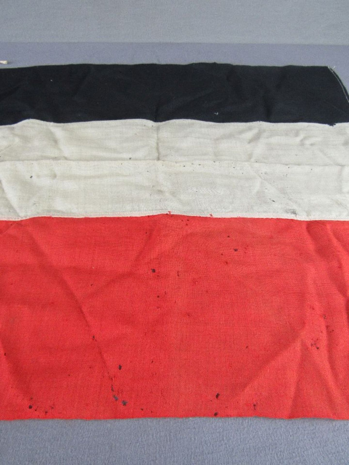 Fahne Deutsches Reich 1.Wk schwarz weiss rot originales Stück um 1910 58x65cm - Image 5 of 5