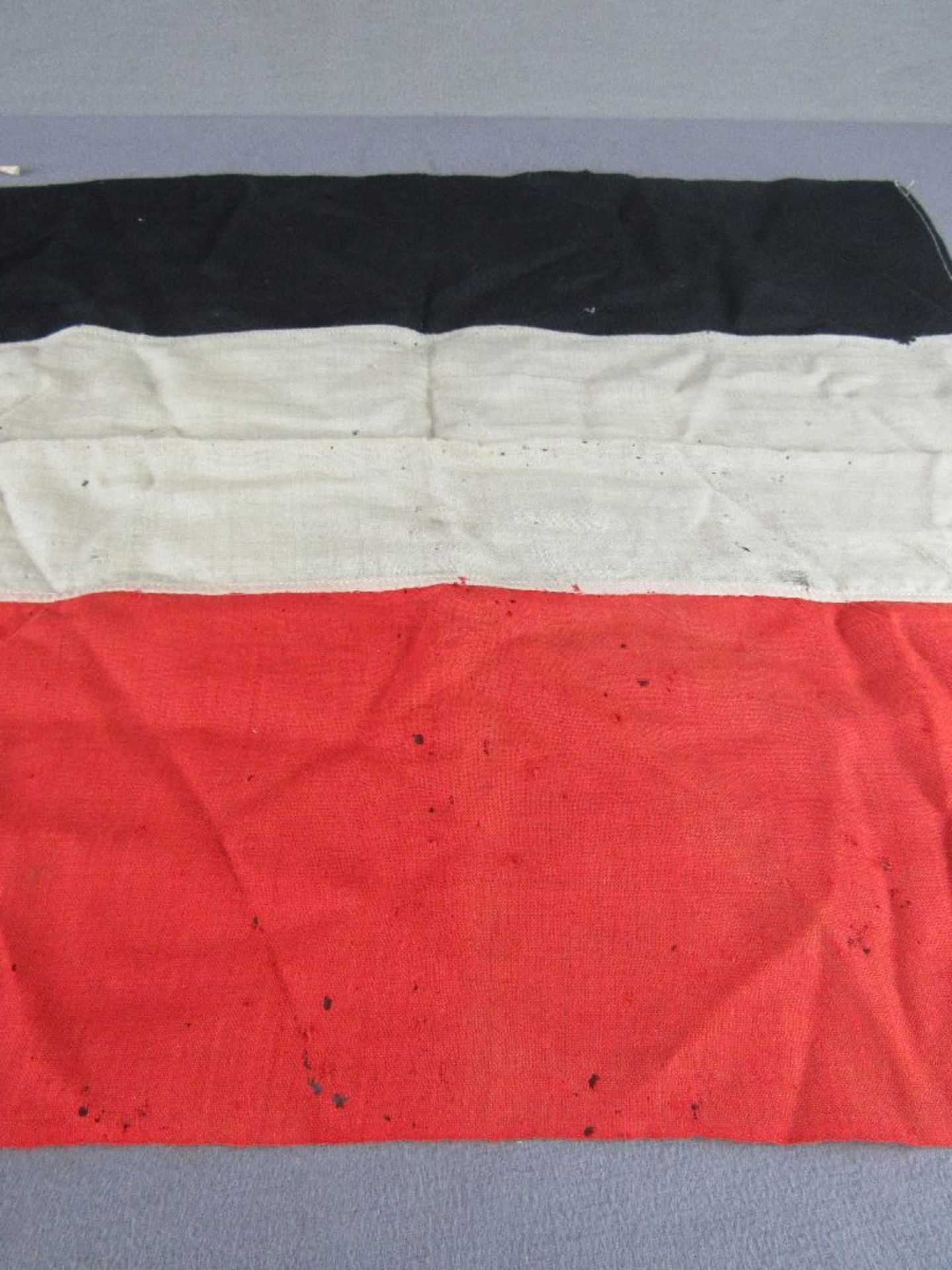 Fahne Deutsches Reich 1.Wk schwarz weiss rot originales Stück um 1910 58x65cm - Bild 5 aus 5