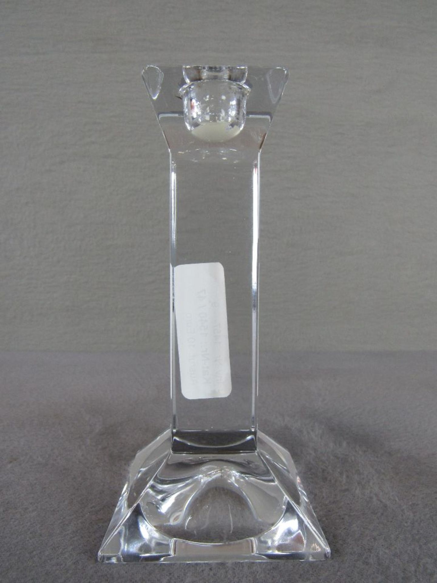 Art Deco Glas Kerzenständer Gravur: Villeroy&Boch Höhe:15cm