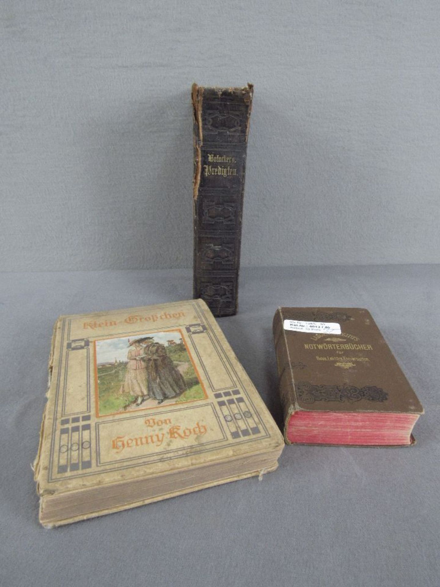 Konvolut drei antike Bücher