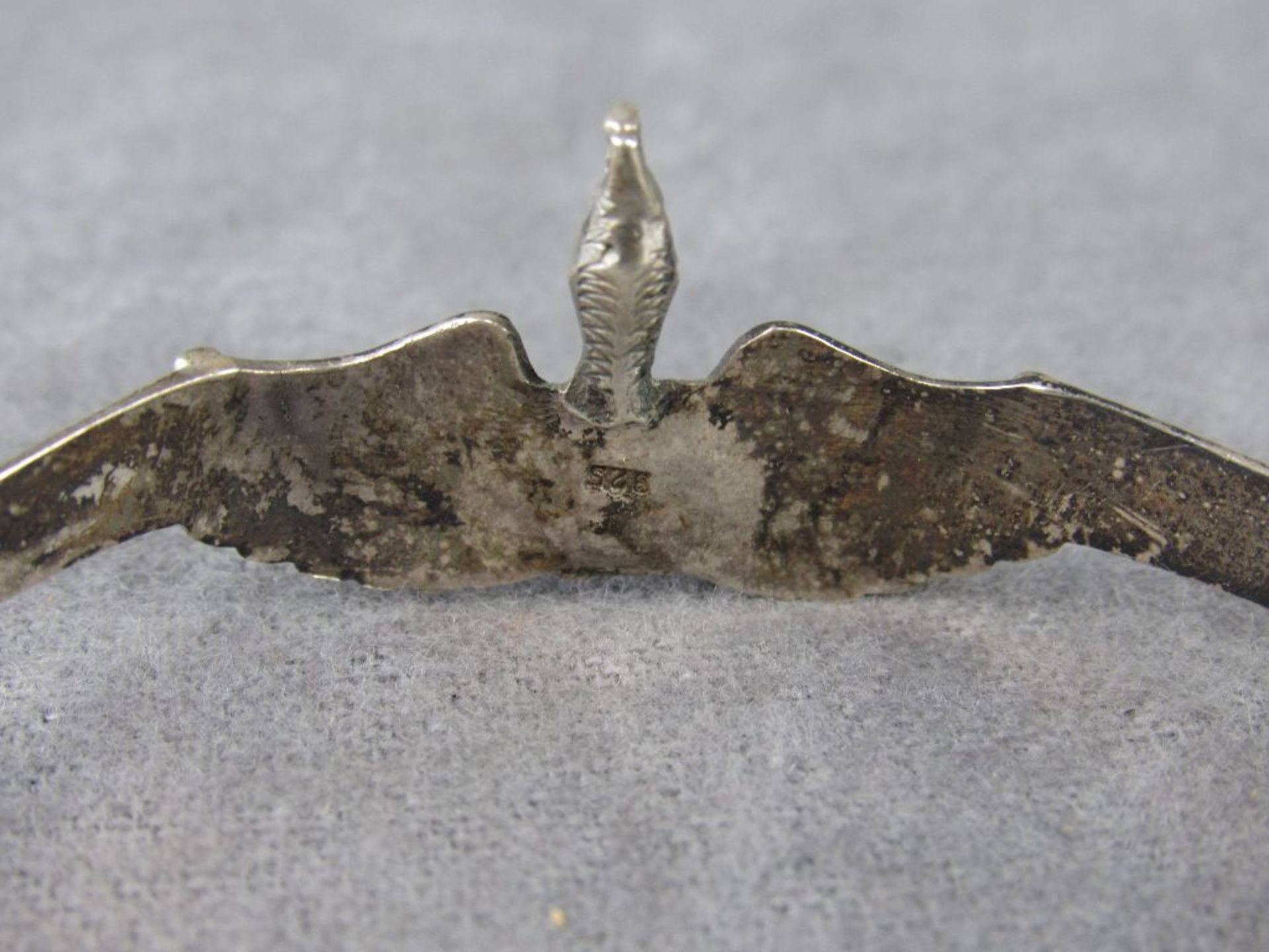 Jugendstil Armreif Vogel mit Granat 14,5 Gramm 925er Silber - Bild 4 aus 4