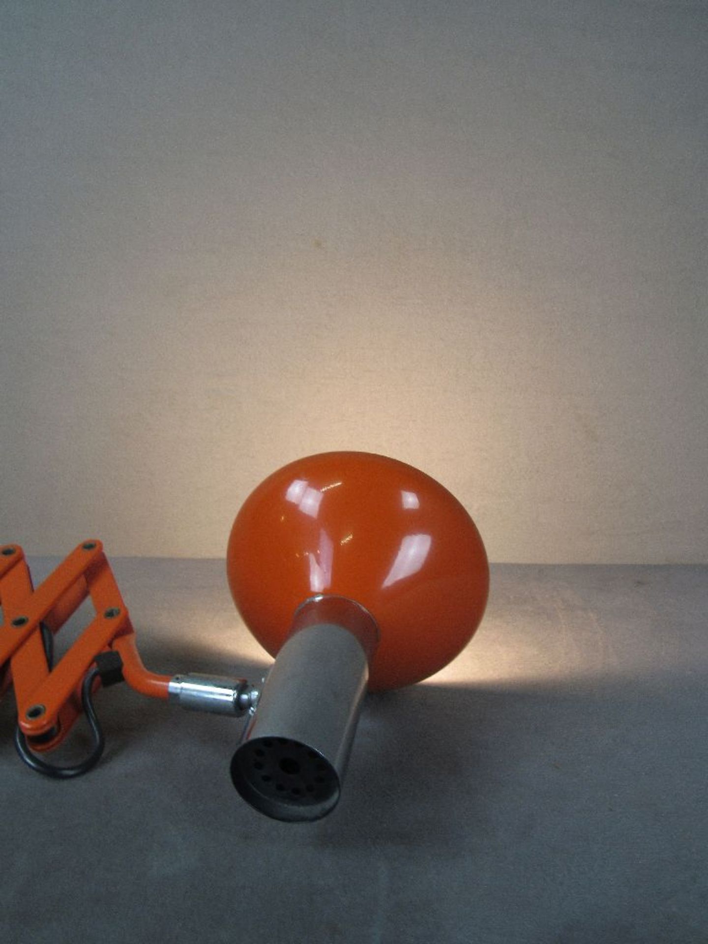 Scherenlampe Vintage 60er Jahre orange und chrom - Image 5 of 5