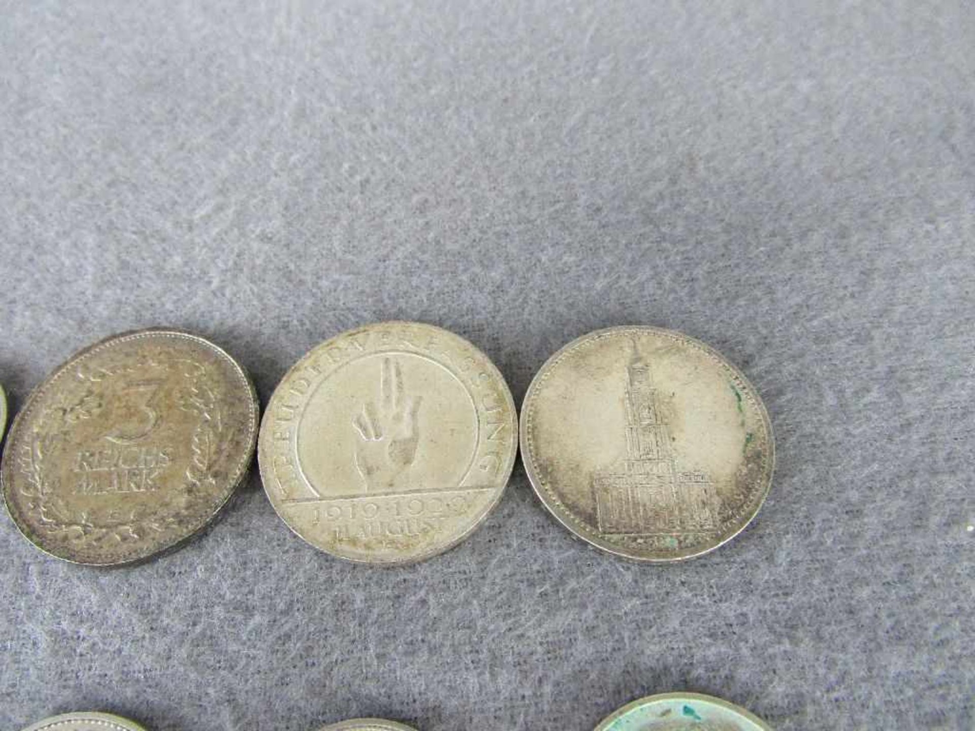 Diverse Silbermünzen Deutsches Reich und 20 Pfennig Stück 19. Jahrhundert - Bild 4 aus 6