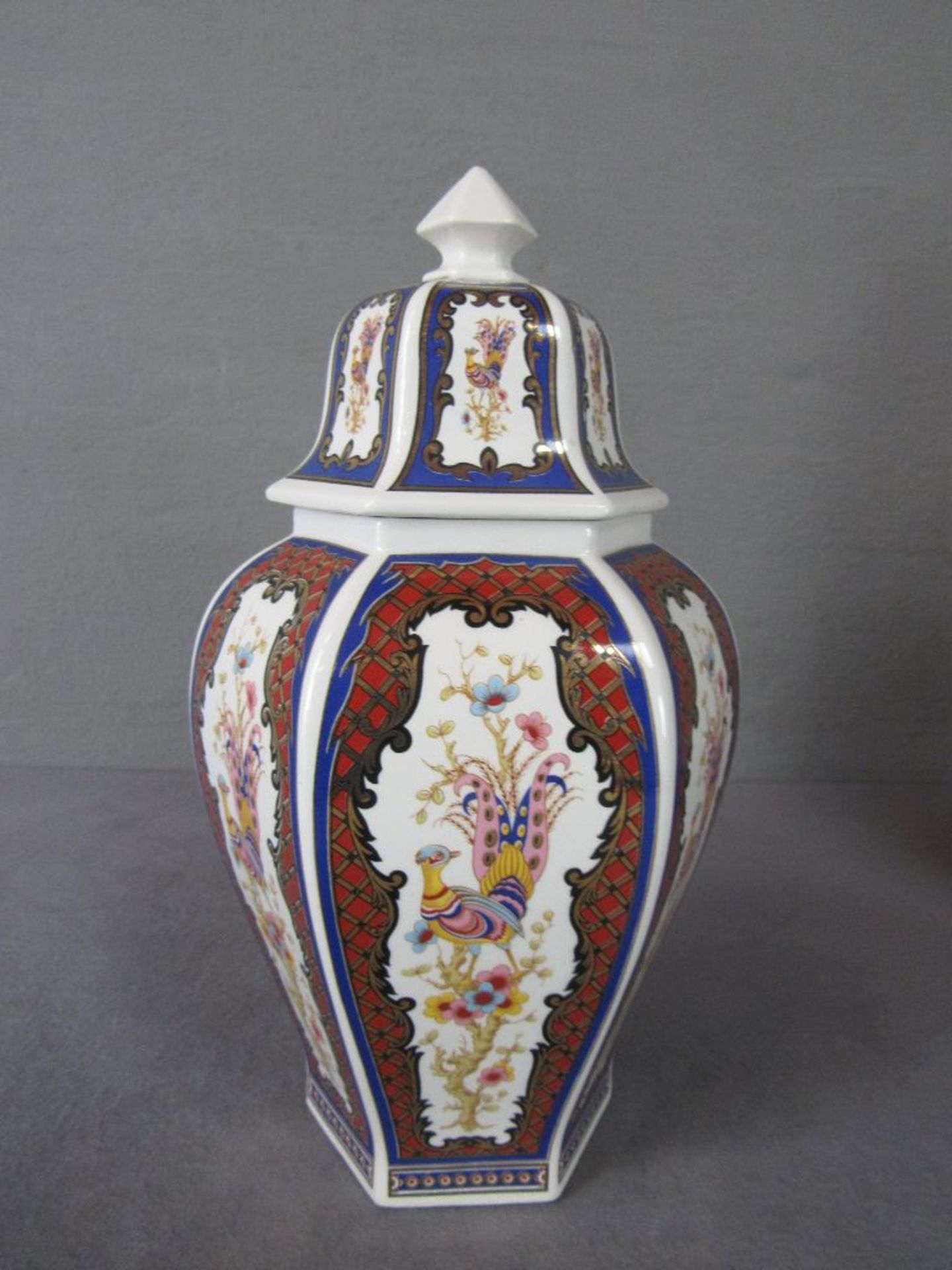 Drei Teile italienische Keramik Hersteller B&G farbenfroh mit Feuervogel von 19,5-42cm - Image 4 of 6