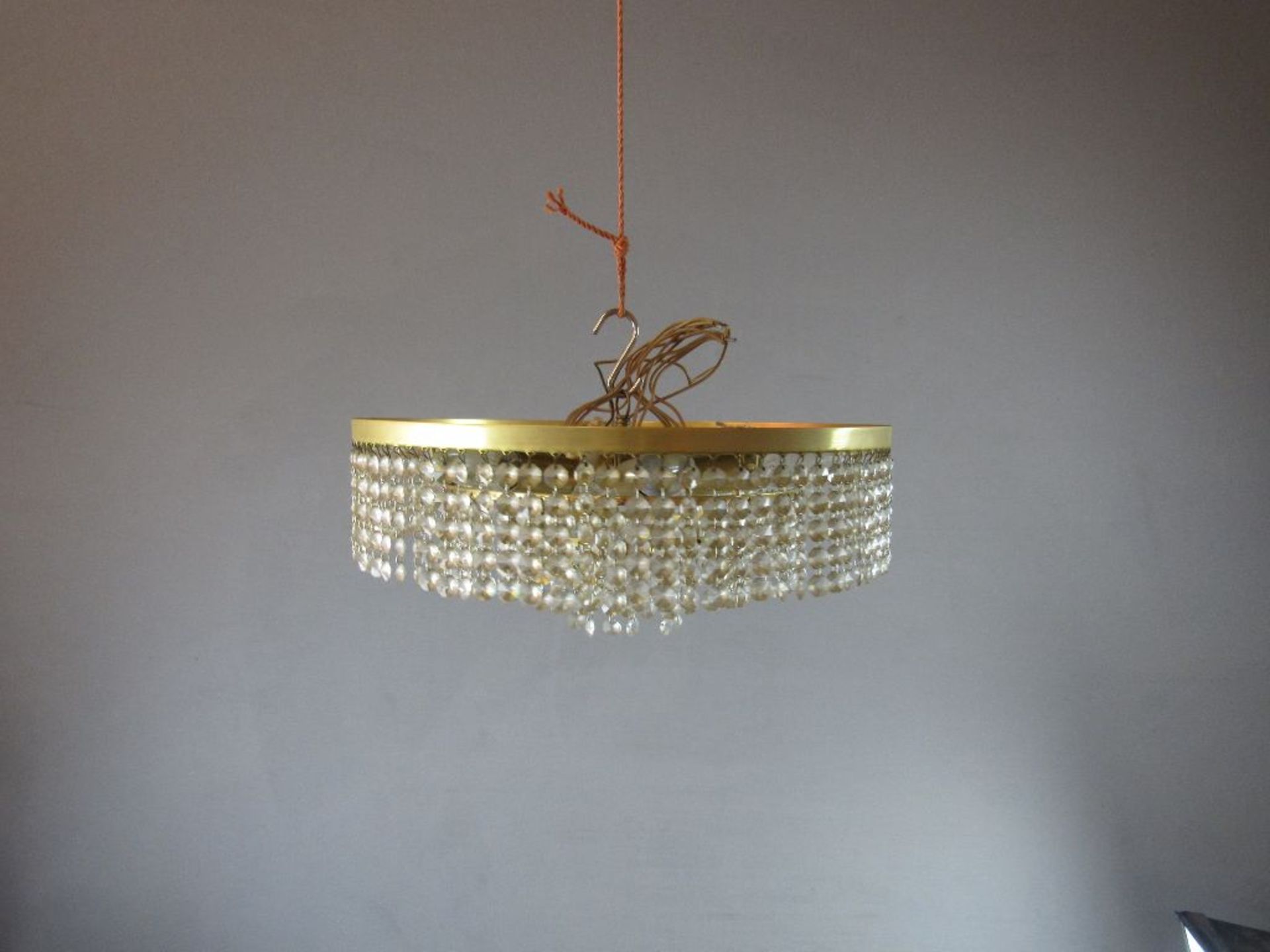 Deckenlampe Kristallglasbehangen dreilagig Durchmesser 41cm - Image 3 of 5