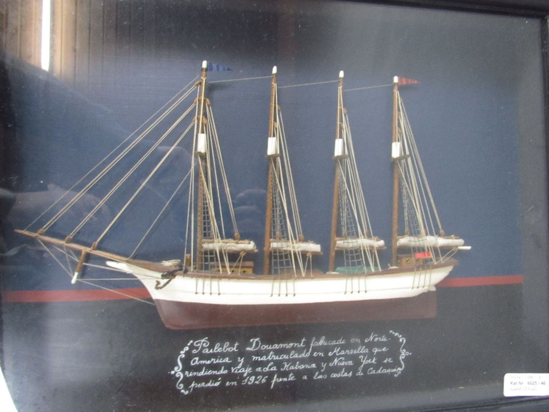 Diorama Halbschiff hinter Glas 50x38cm - Bild 2 aus 4