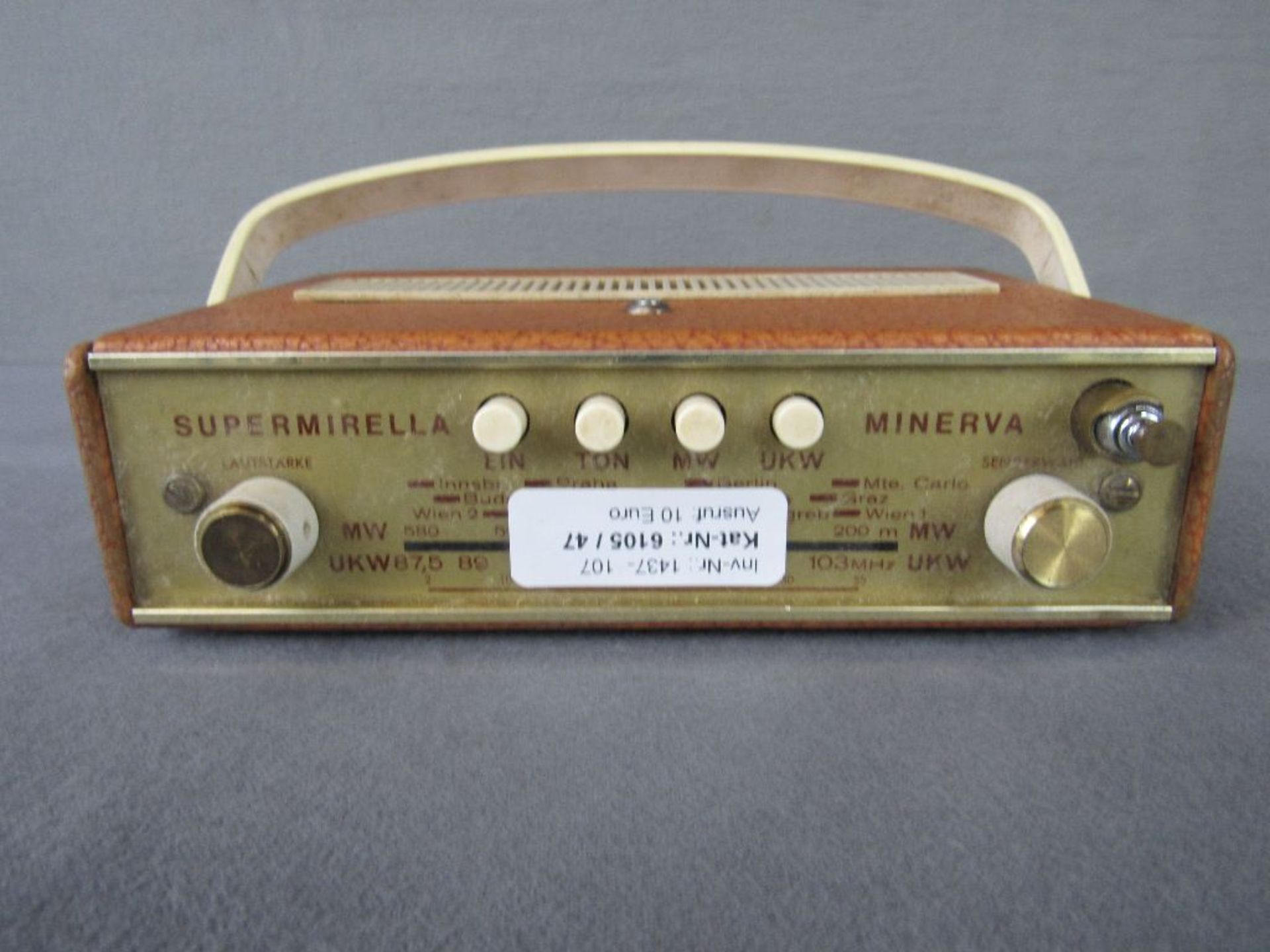 Kofferradio Vintage Minerva ungeprüft - Image 2 of 4
