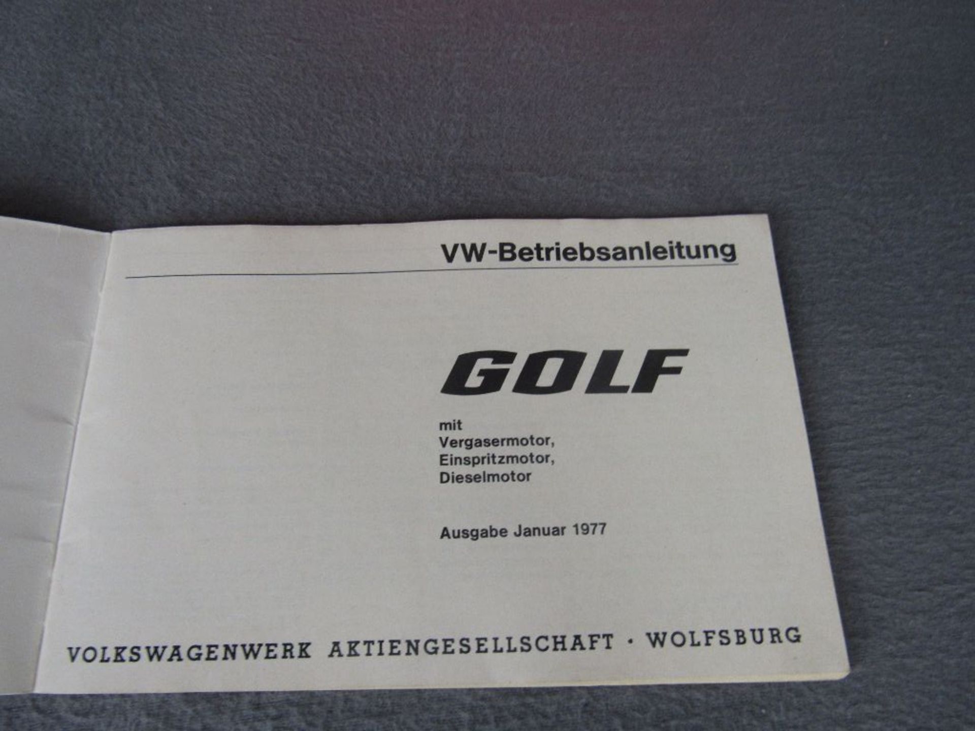 Zwei Bedienungsanleitungen Betriebsanleitungen Opel GT und Golf 1 - Image 2 of 4