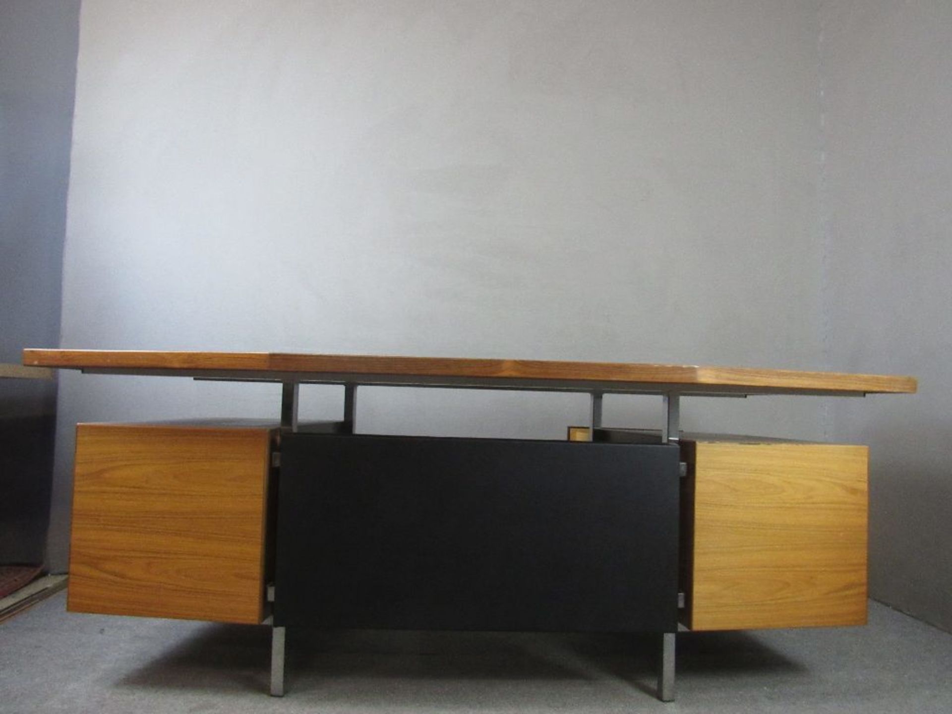 Designer Schreibtisch 60er Jahre ca.185x78cm geschwungene Form - Image 7 of 8