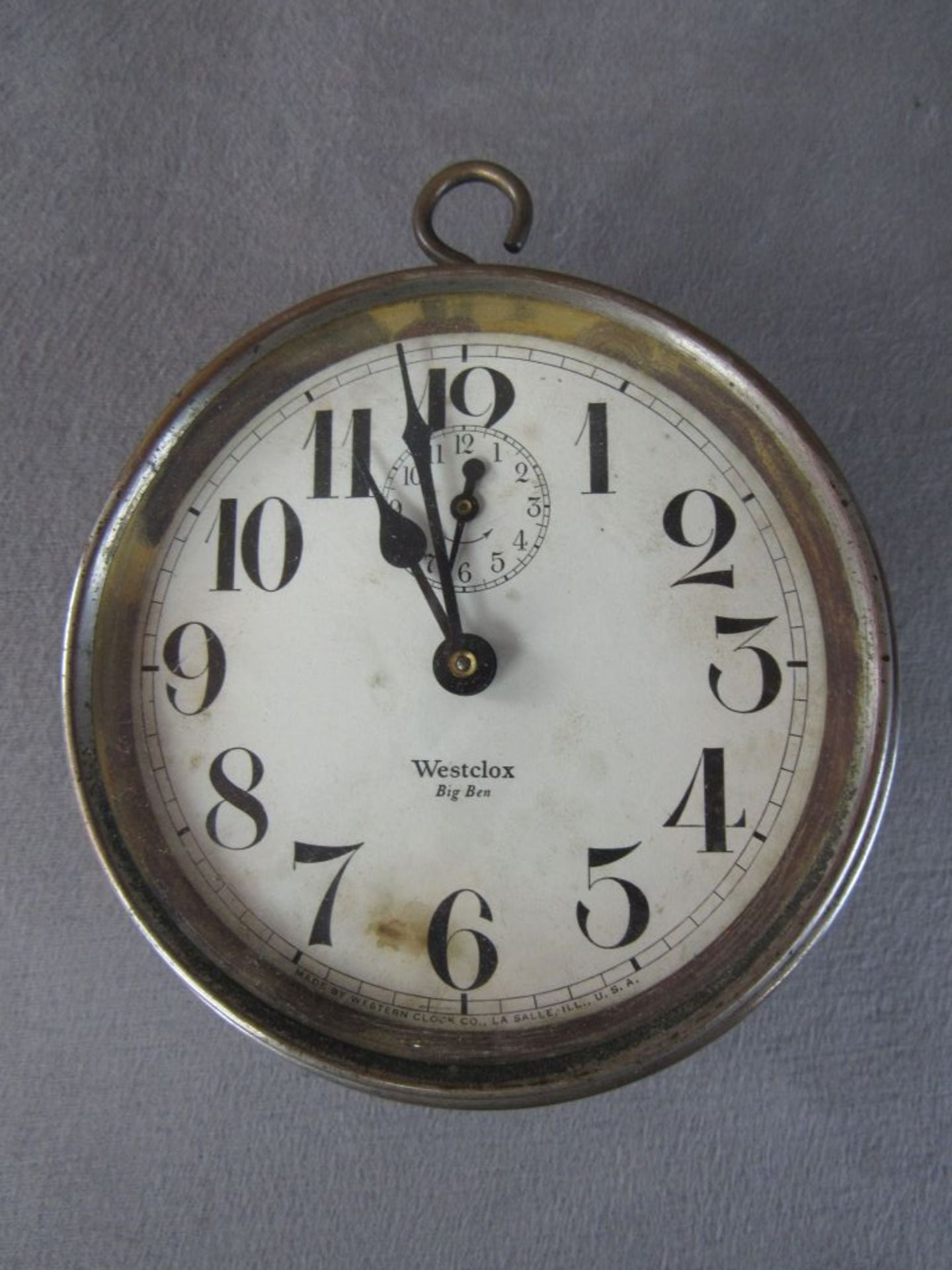 Uhr Westclox Big Ben um 1900 13,5cm Durchmesser