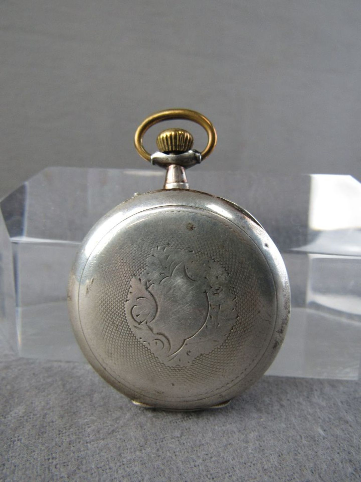 Herrentaschenuhr Silber läuft an - Bild 2 aus 4