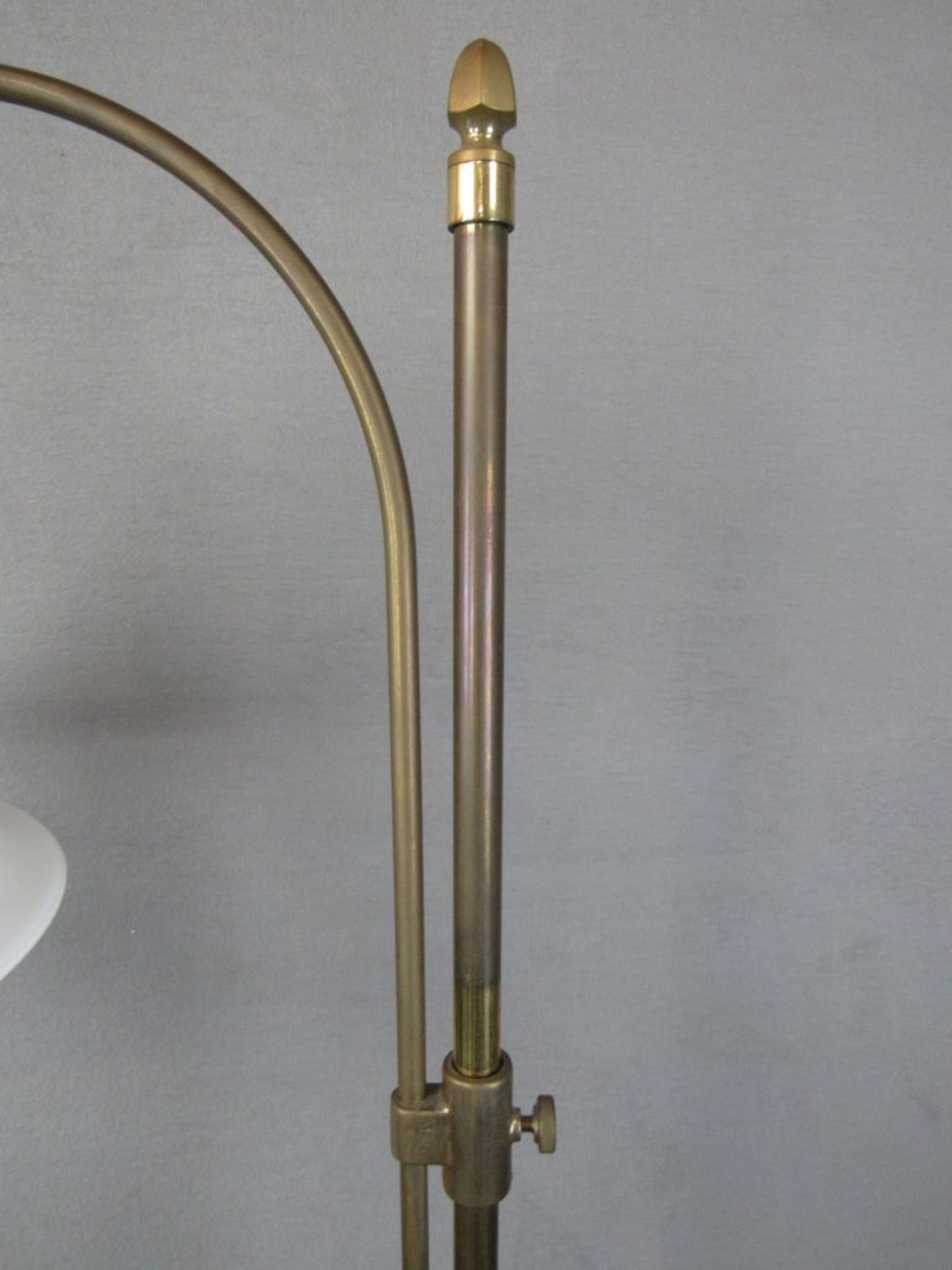 Stehlampe Messing Glasschirm höhenverstellbar 160cm hoch - Image 5 of 5