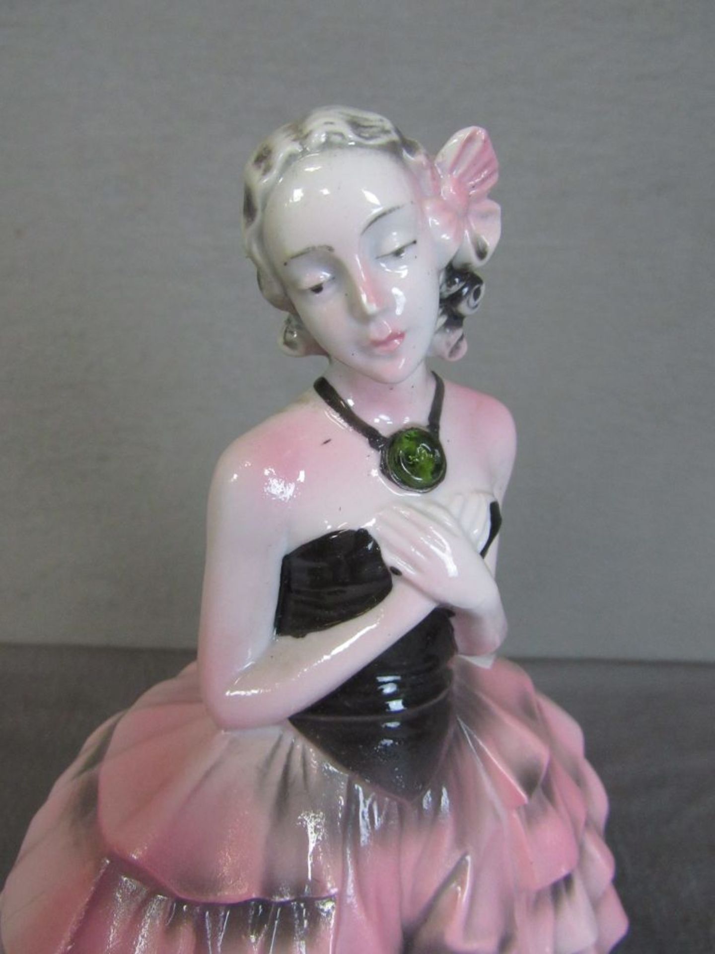 Figur Keramik Dame Höhe:24cm um 1940 - Bild 2 aus 7