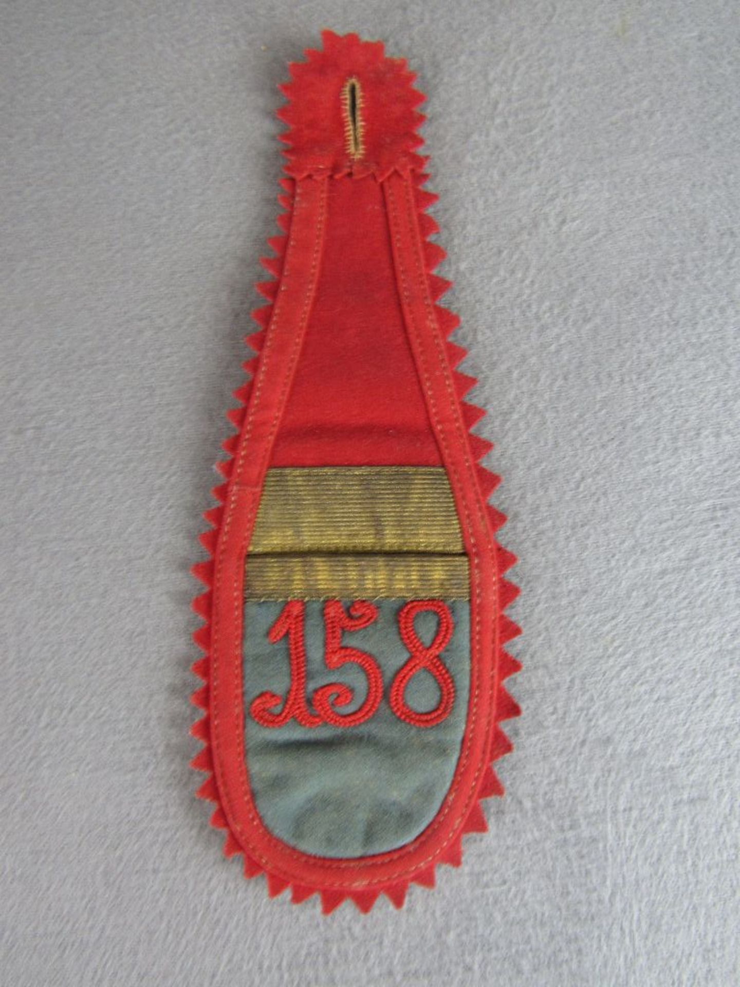 Reservistika 1.WK kleine Nadeltasche aus Schulterklappe gefertigt 24cm lang 100% original