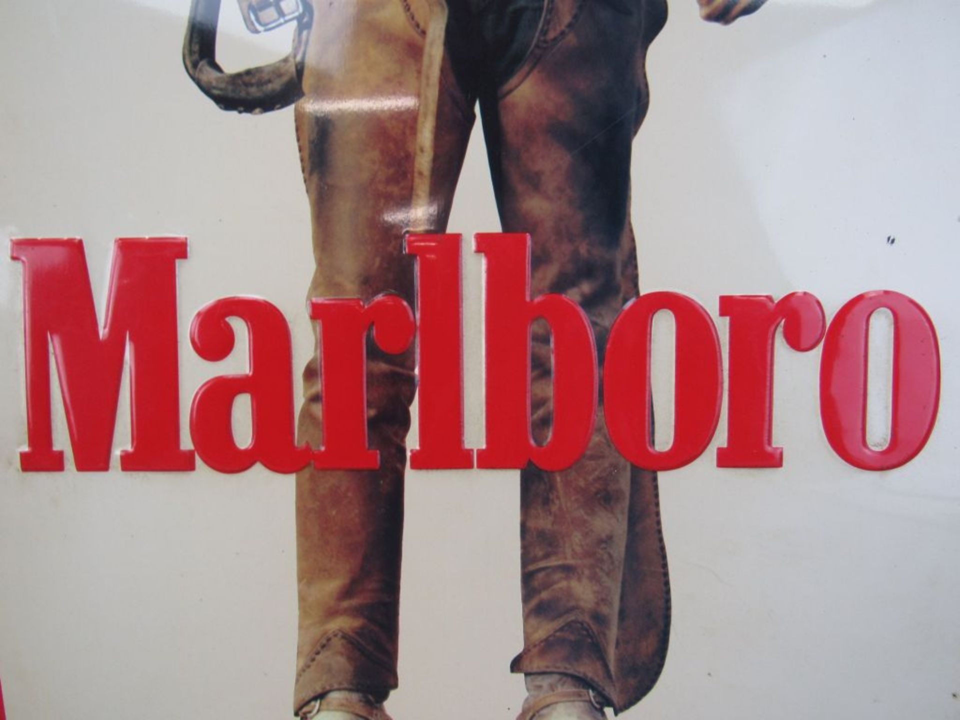 Reklameschild Marlboro geprägtes Blech 53x33cm - Bild 2 aus 5
