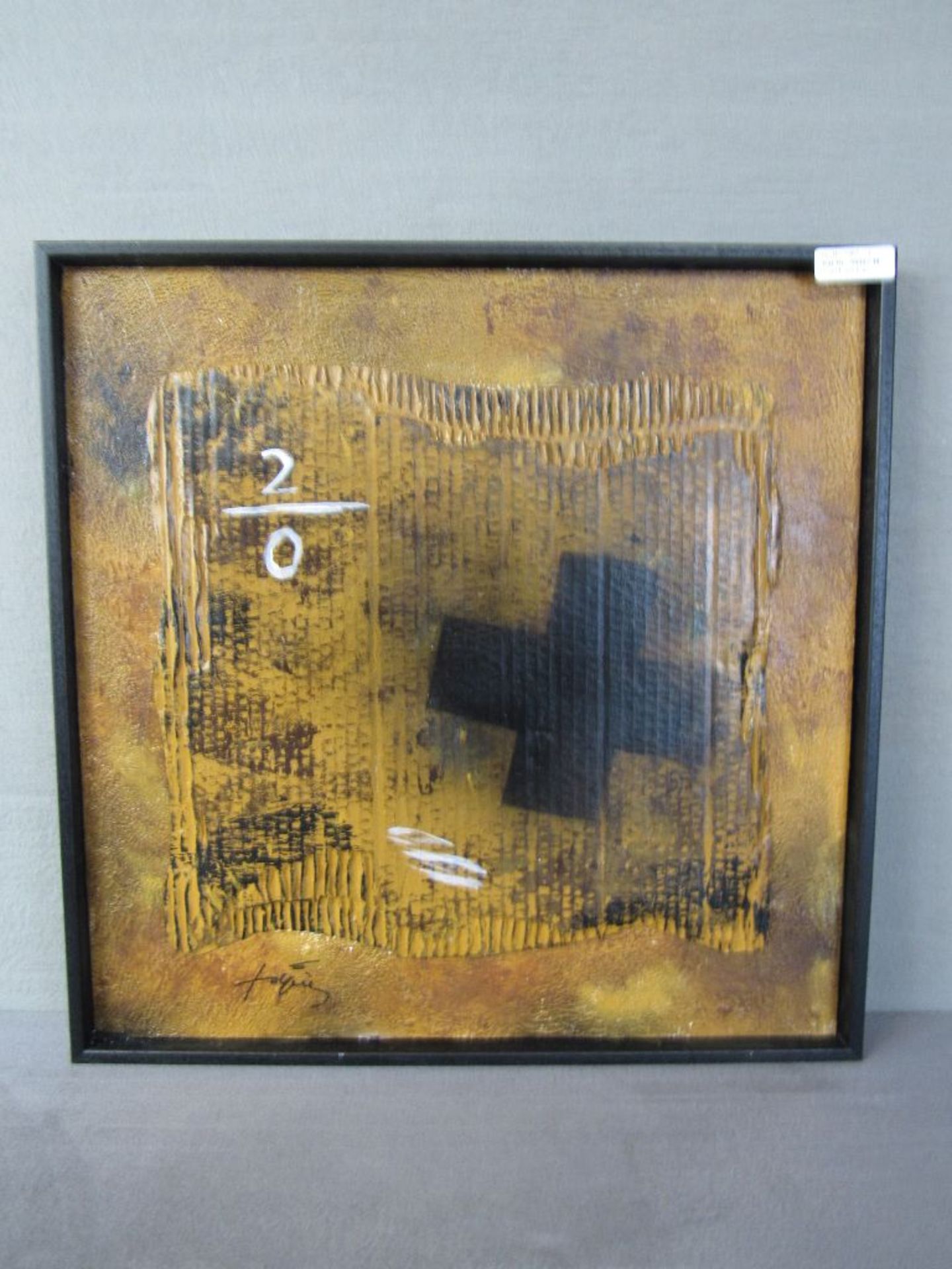 Gemälde bezeichnet Tapies-54x54cm - Bild 5 aus 6