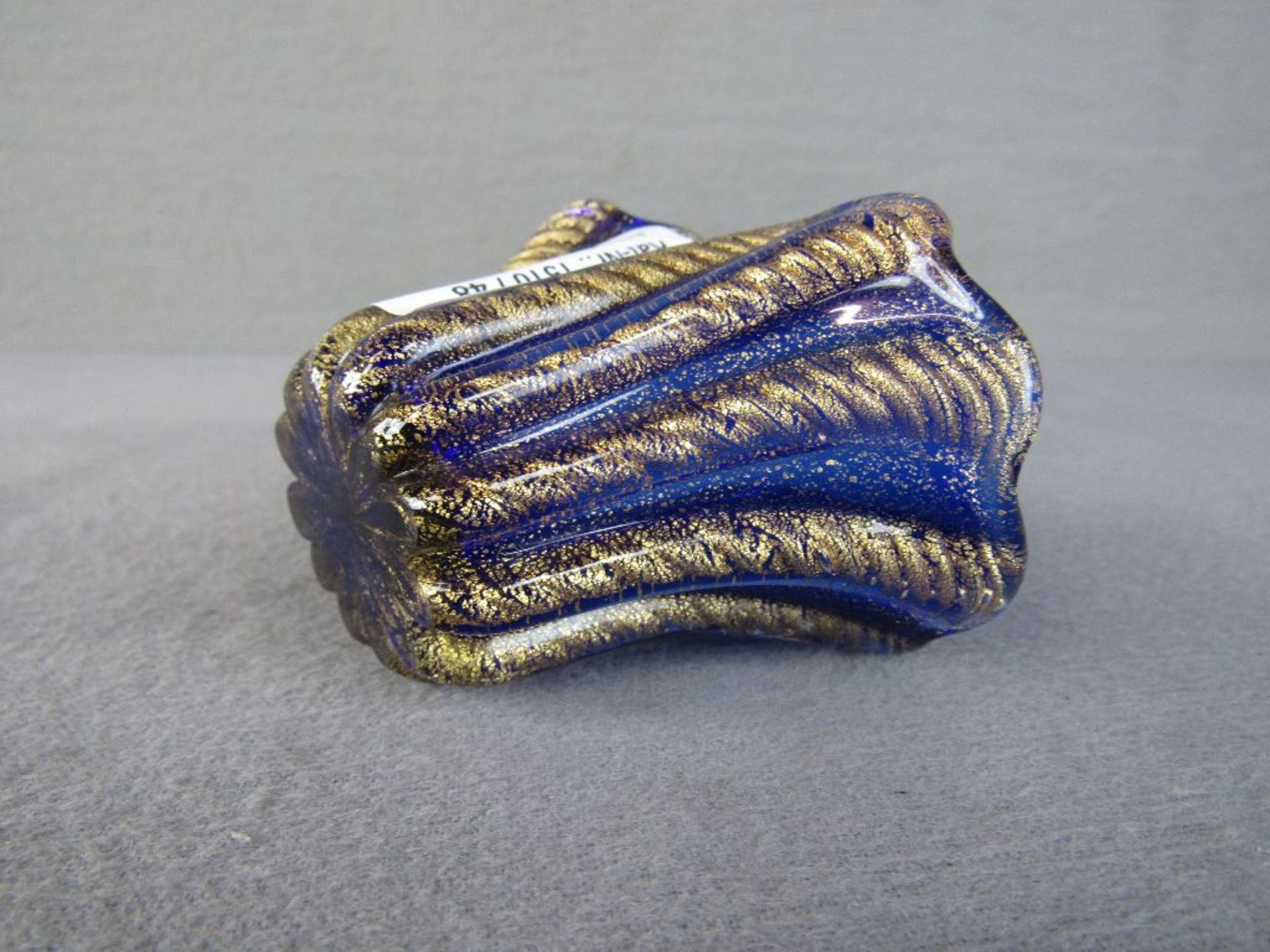 Kleine Italienische Taschentuchvase Goldflitter um 1900 10,5x6,5cm - Image 3 of 3