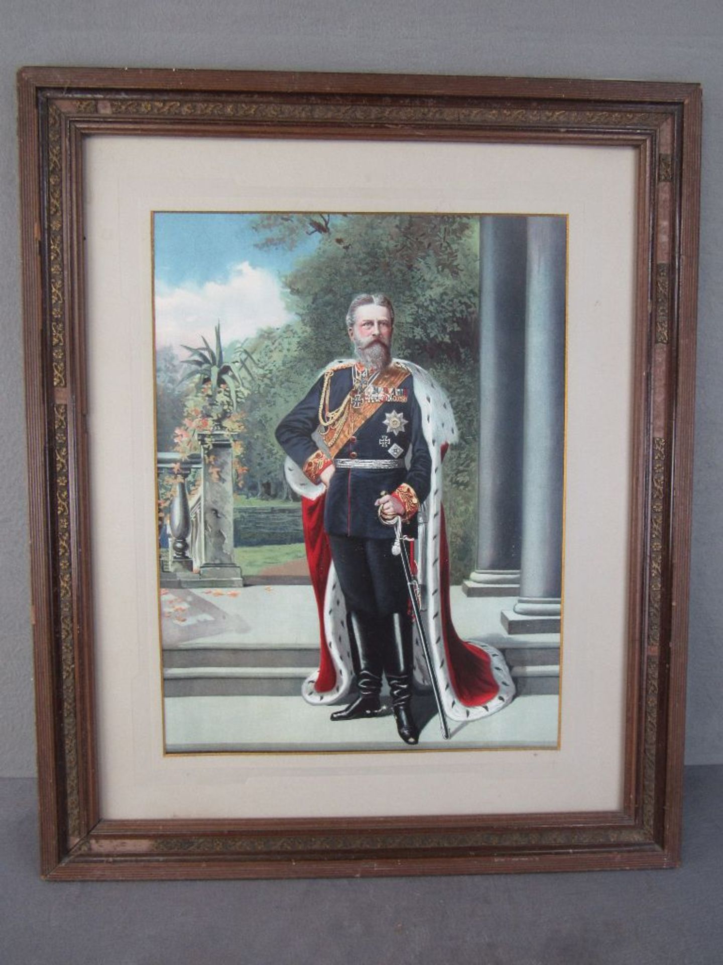 Kunstdruck Kaiserdarstellung mit vielen Orden um 1900 58x70cm - Bild 2 aus 4