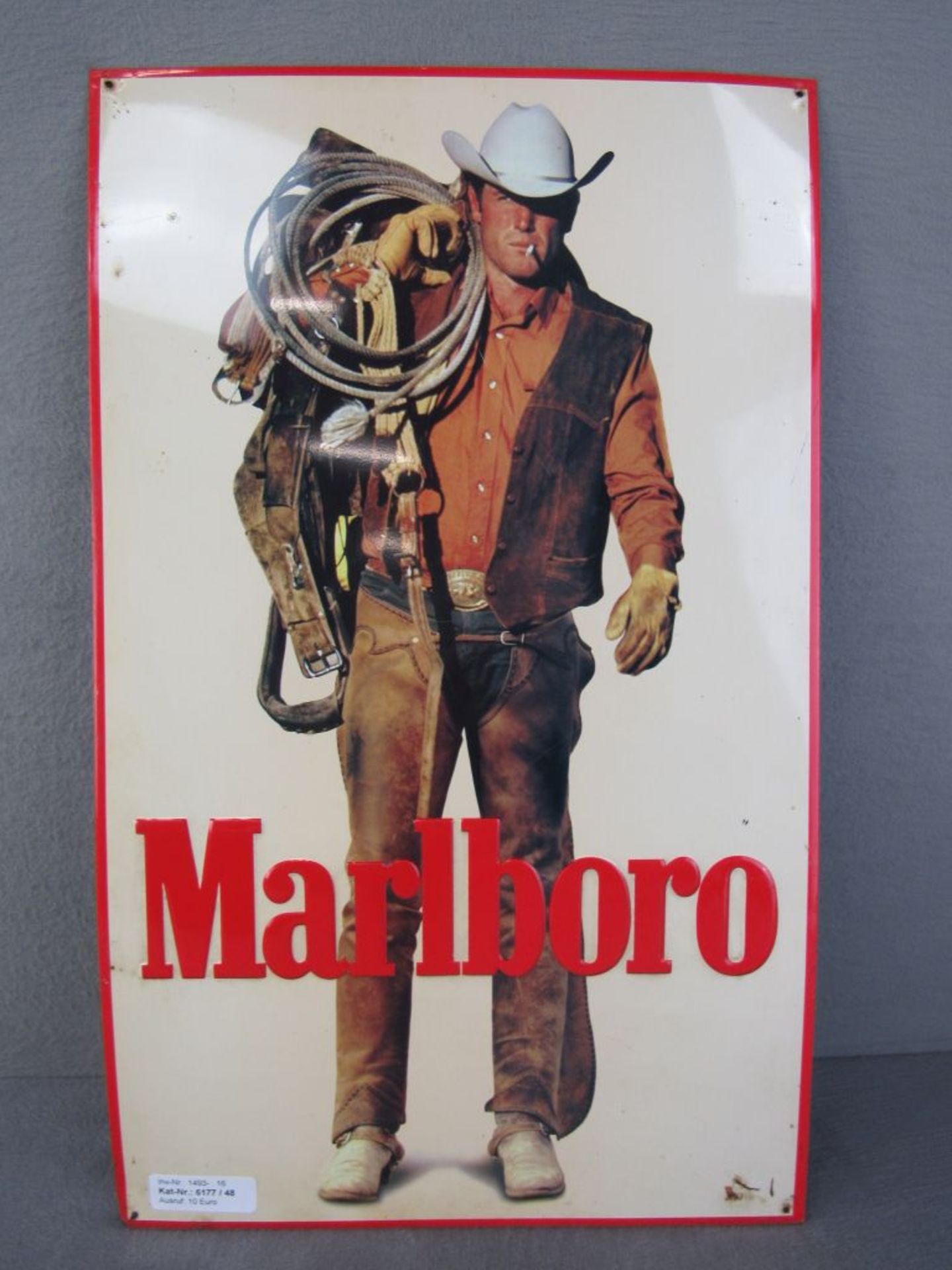 Reklameschild Marlboro geprägtes Blech 53x33cm