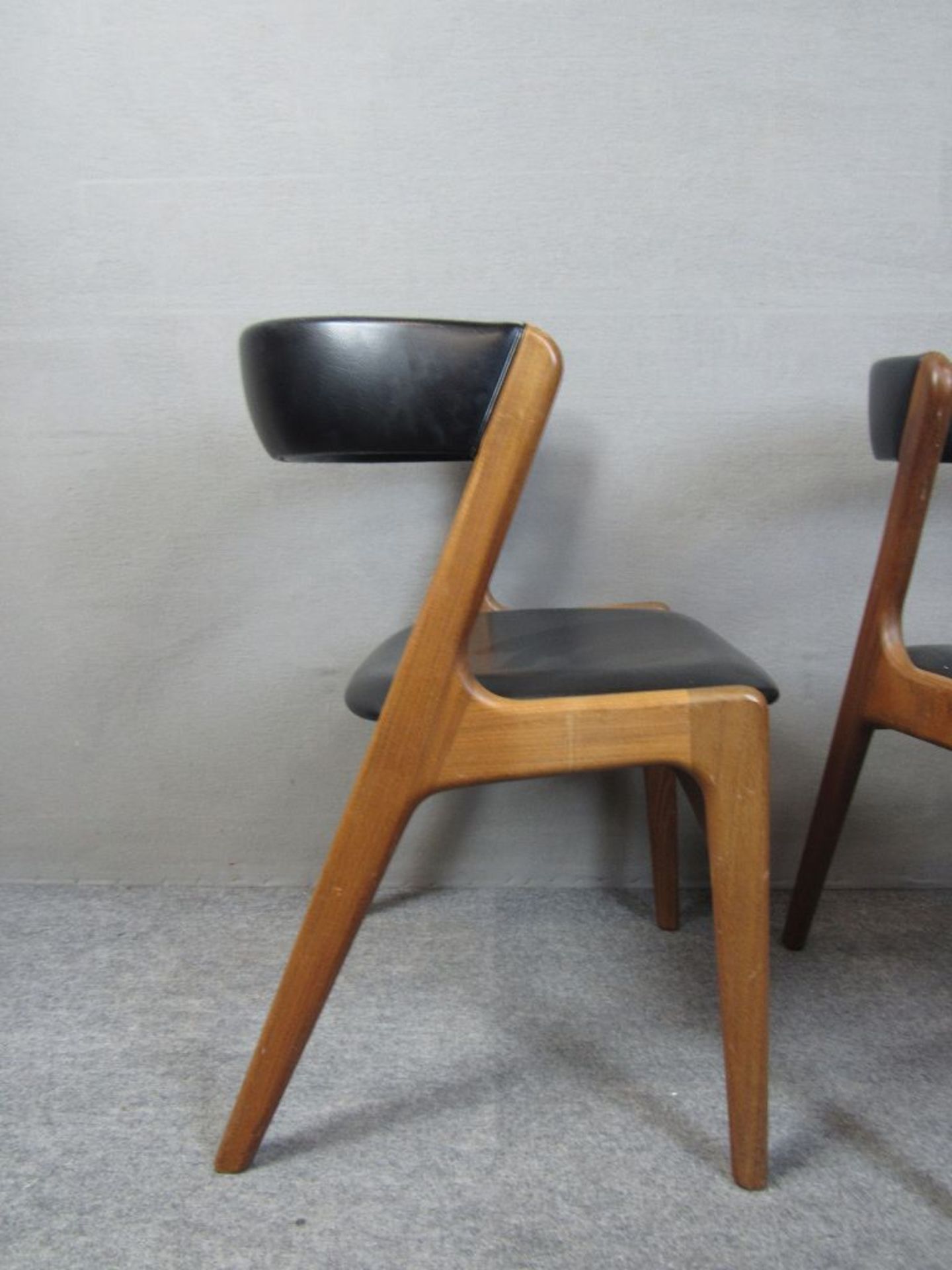 Drei Oak Chair by Erik Kirgegaard for Hong Stolefabrik Danish Design 60er Jahre Teak - Image 2 of 4