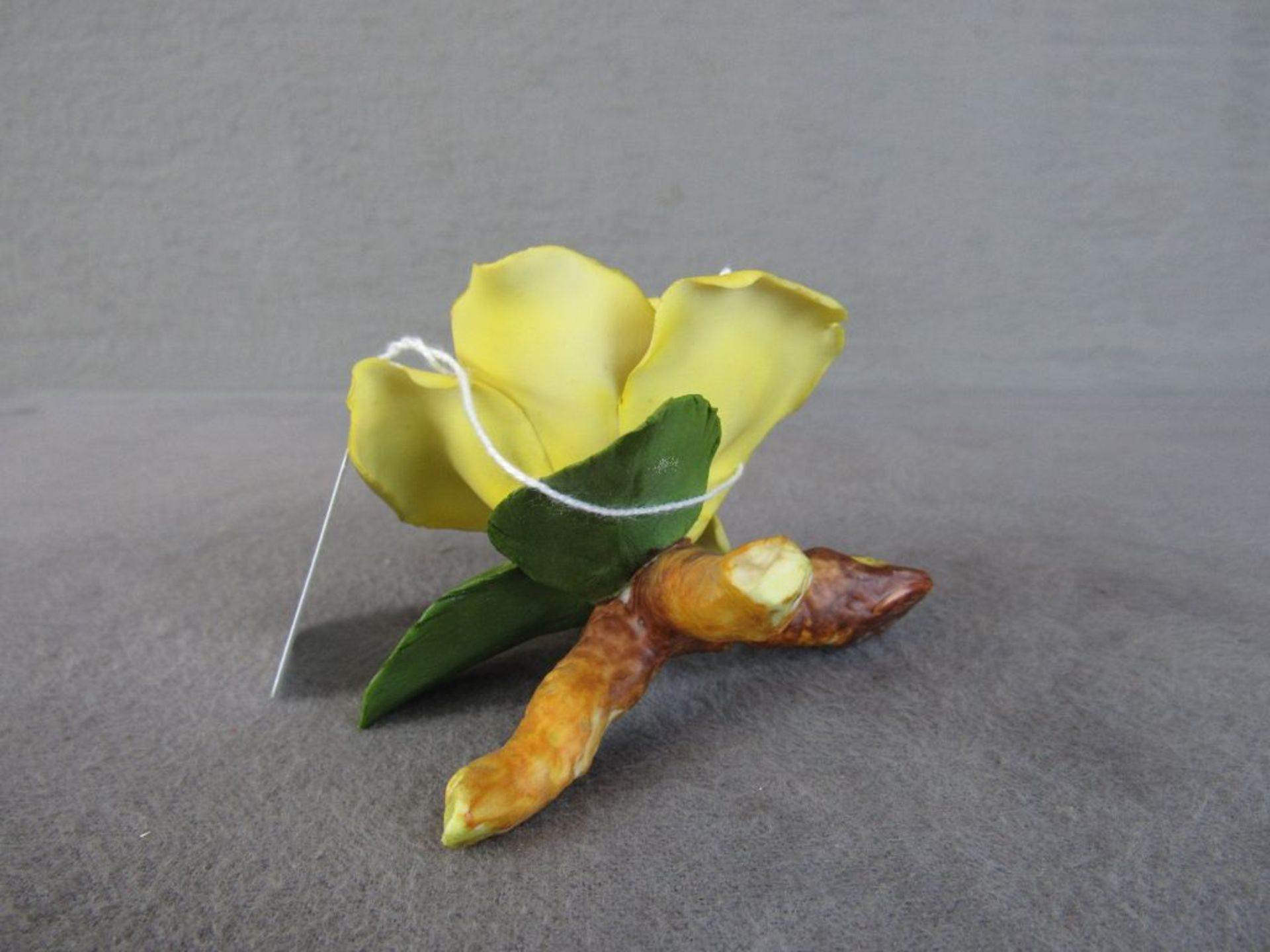 Skulptur Blume sehr deteil getreu gearbeitet Bisquitporzellan minimale Beschädigungen können - Bild 2 aus 3