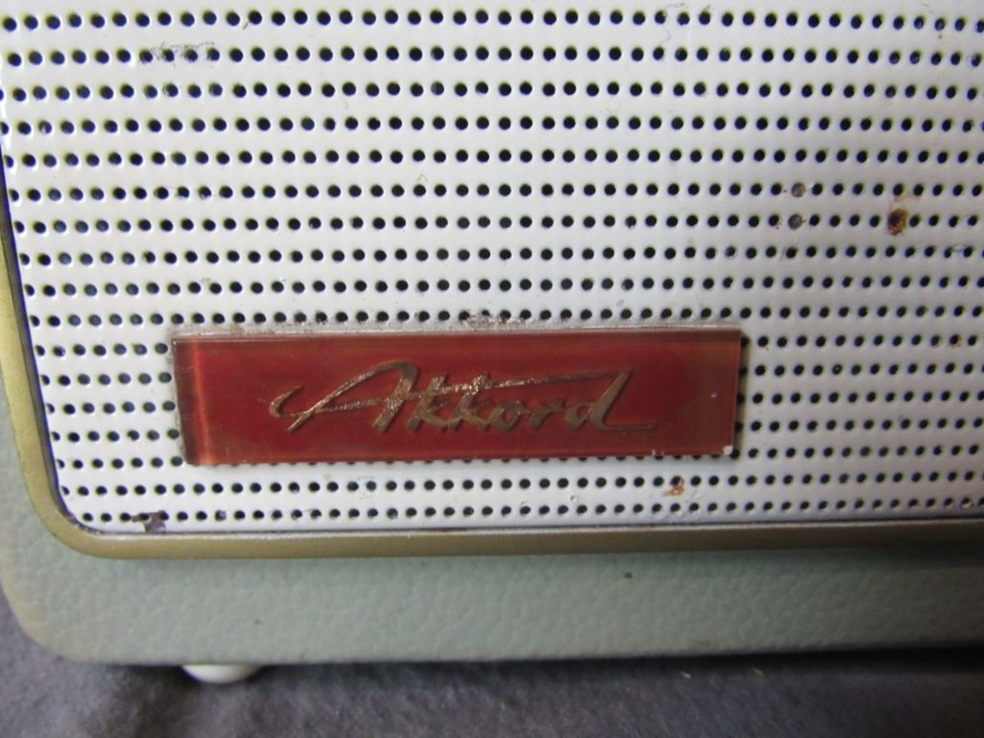 Kofferradio Akord mintgrün 50er Jahre - Bild 2 aus 6