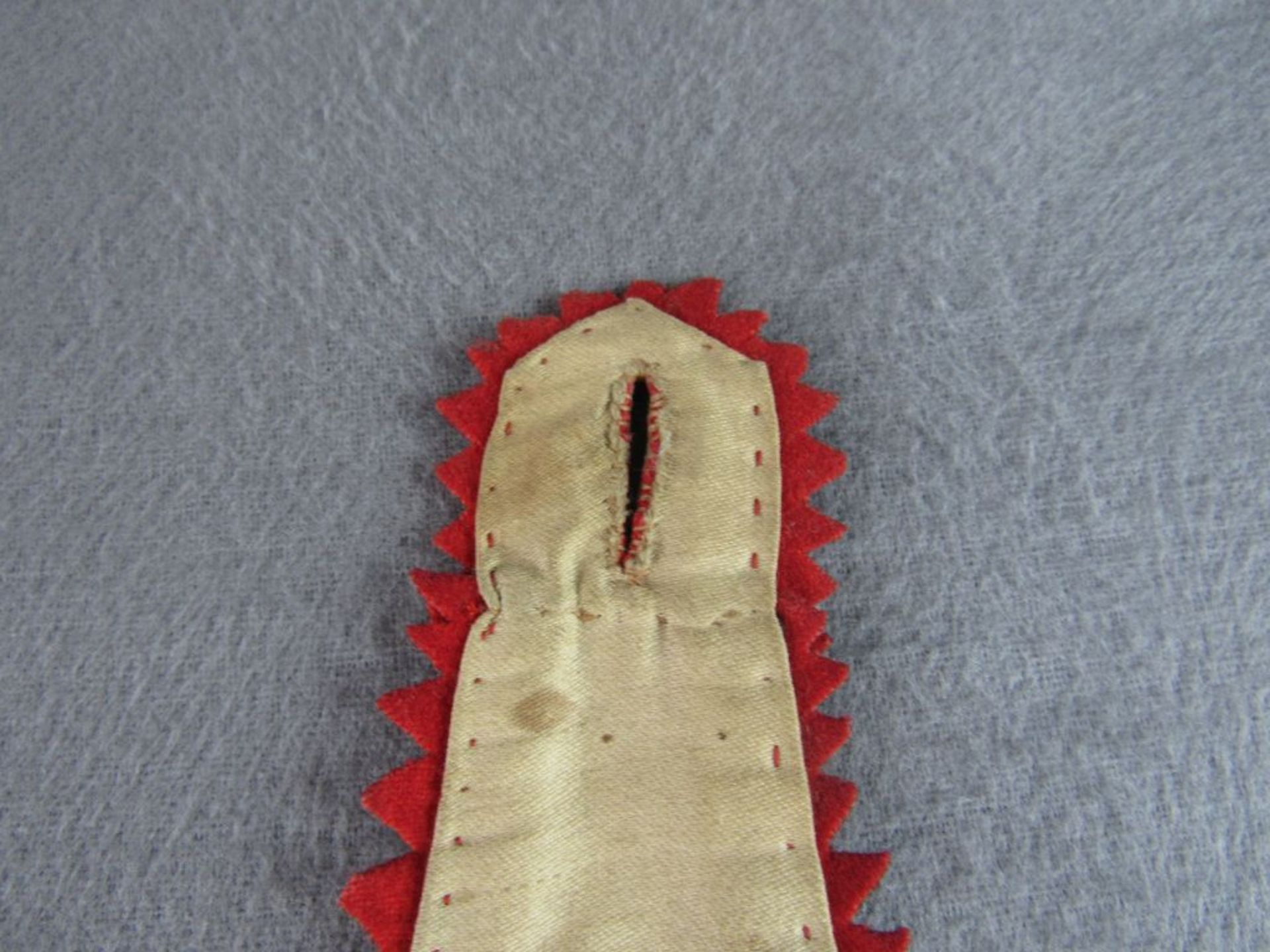 Reservistika 1.WK kleine Nadeltasche aus Schulterklappe gefertigt 24cm lang 100% original - Bild 4 aus 6