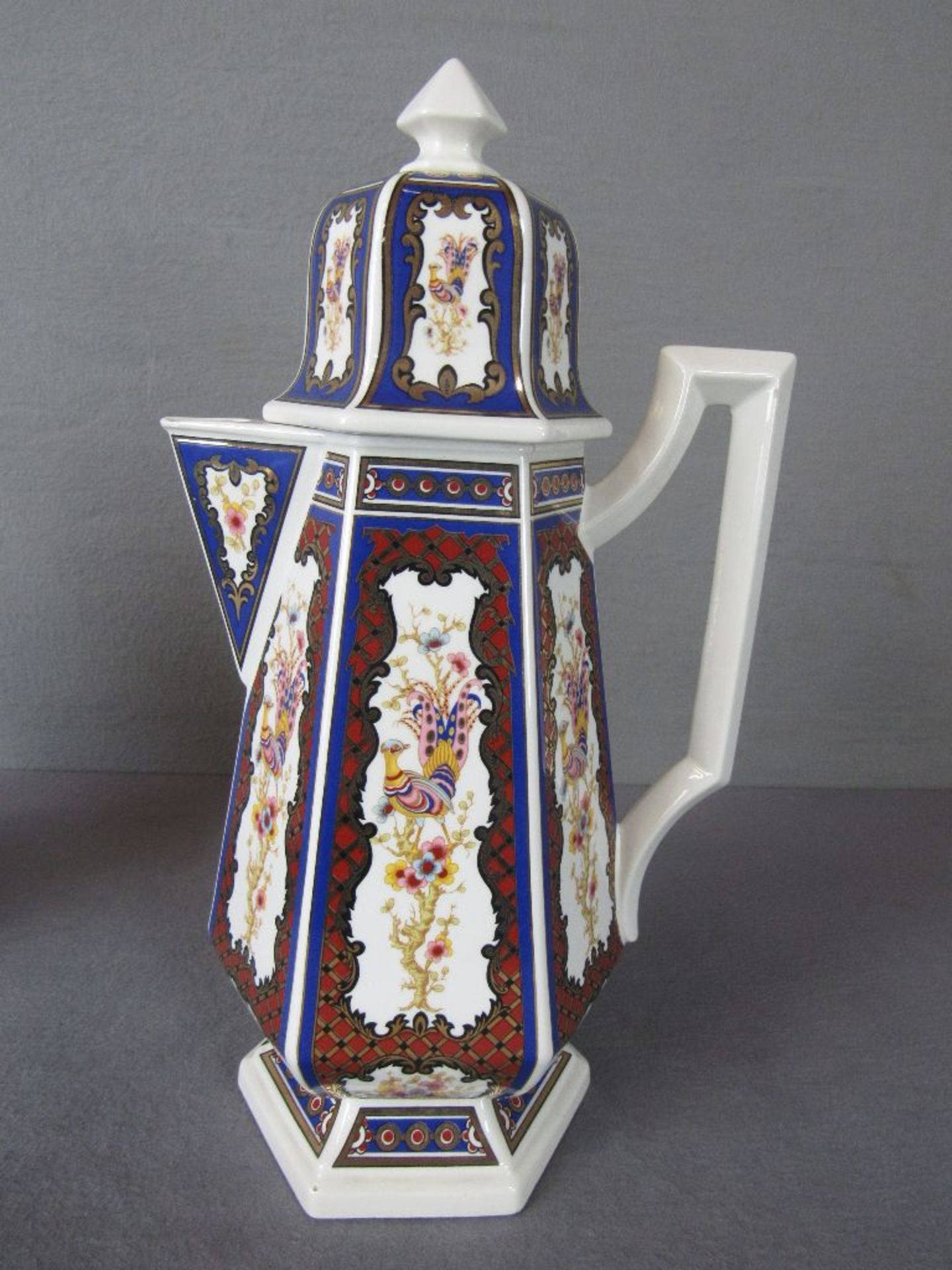 Drei Teile italienische Keramik Hersteller B&G farbenfroh mit Feuervogel von 19,5-42cm - Image 5 of 6