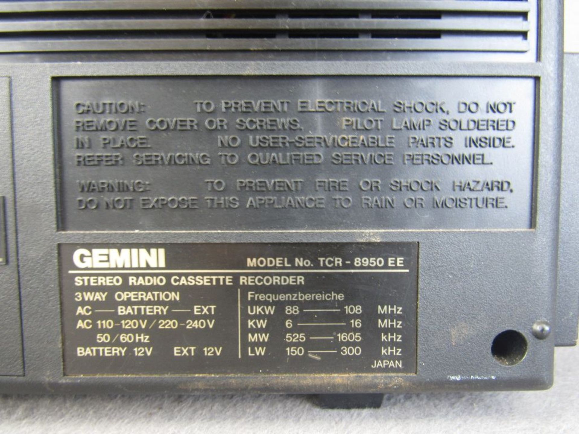 Kofferradio Vintage 80er Jahre Ghettoblaster Gemini - Bild 4 aus 4