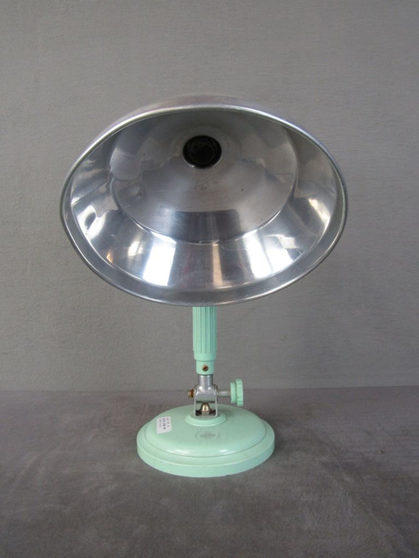 Seltene Schreibtischlampe Vintage mintgrün Juno Lux Höhe:ca.40cm ungeprüft