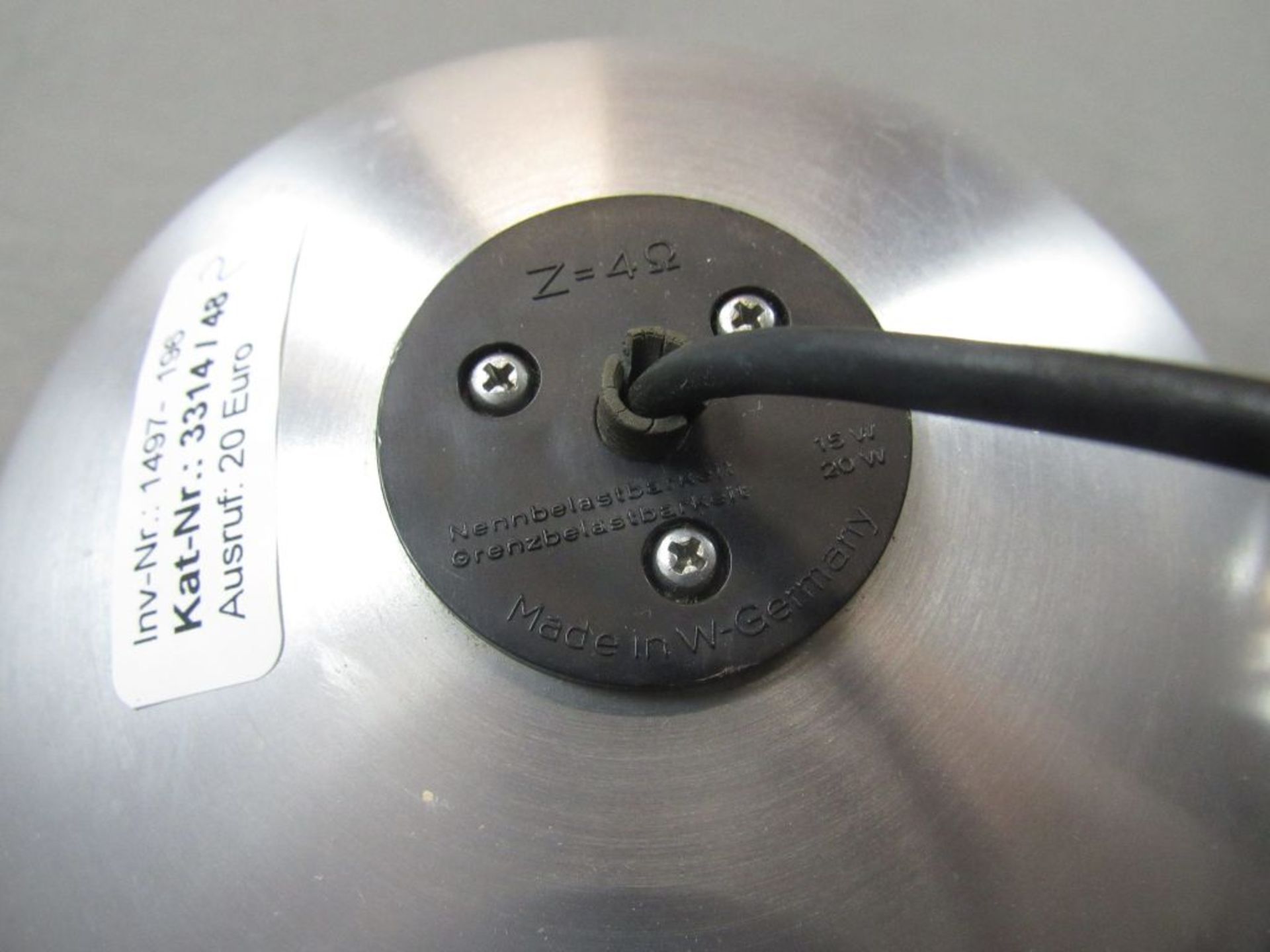 Kugellautsprecher 60er Jahre Telefunken gebürstetes Aluminium 19cm Durchmesser - Bild 6 aus 7
