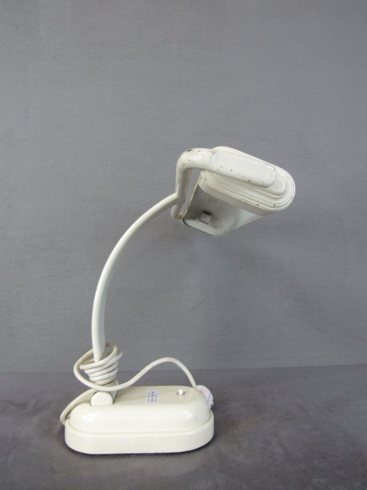 Schwere Arztpraxen Schreibtischlampe Art Deco gebogen Breite:46cm - Image 2 of 5