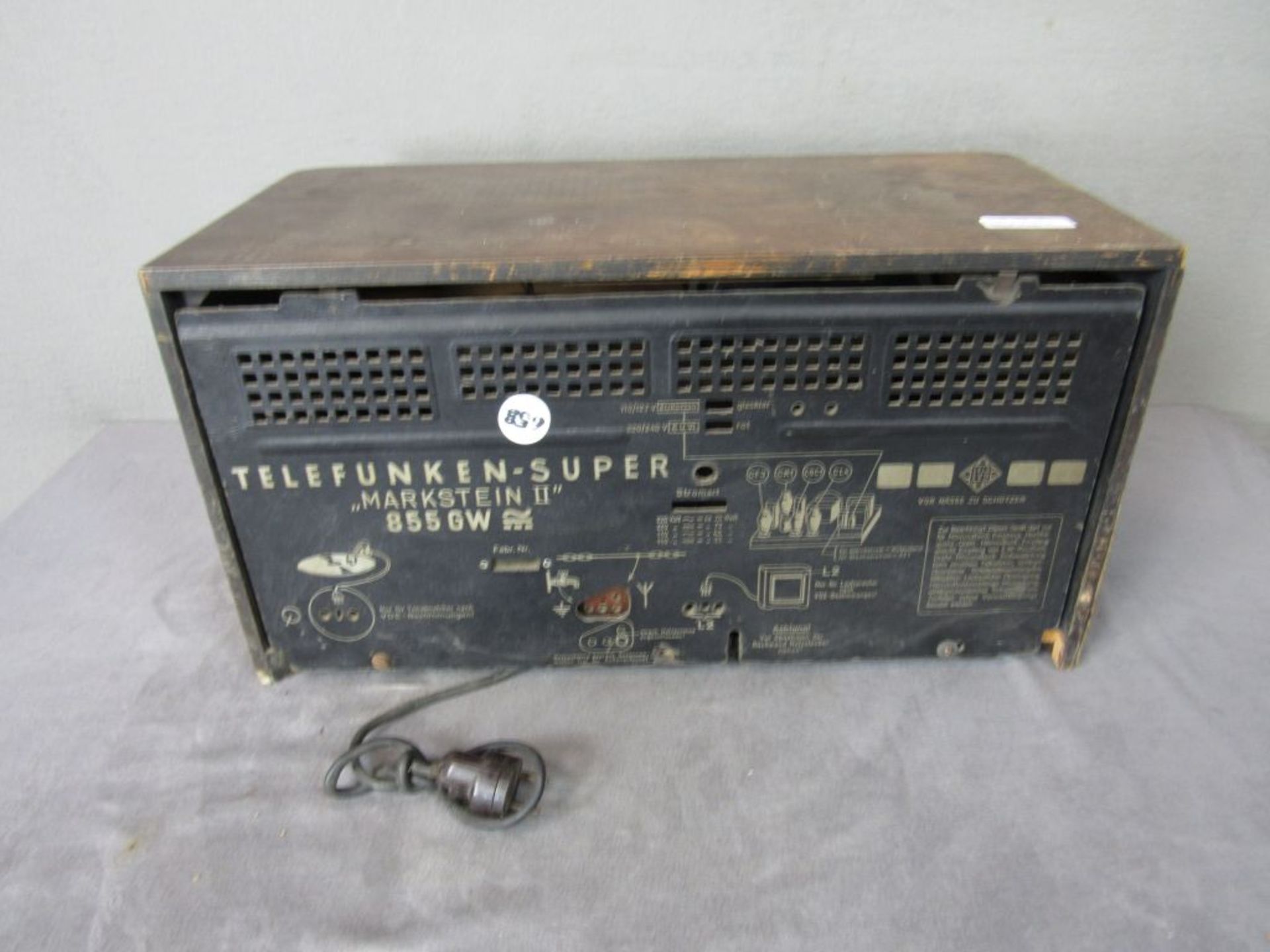 Röhrenradio Telefunken Supermarkstein 2 855GW 65x27x30cm um 1938 - Bild 4 aus 6