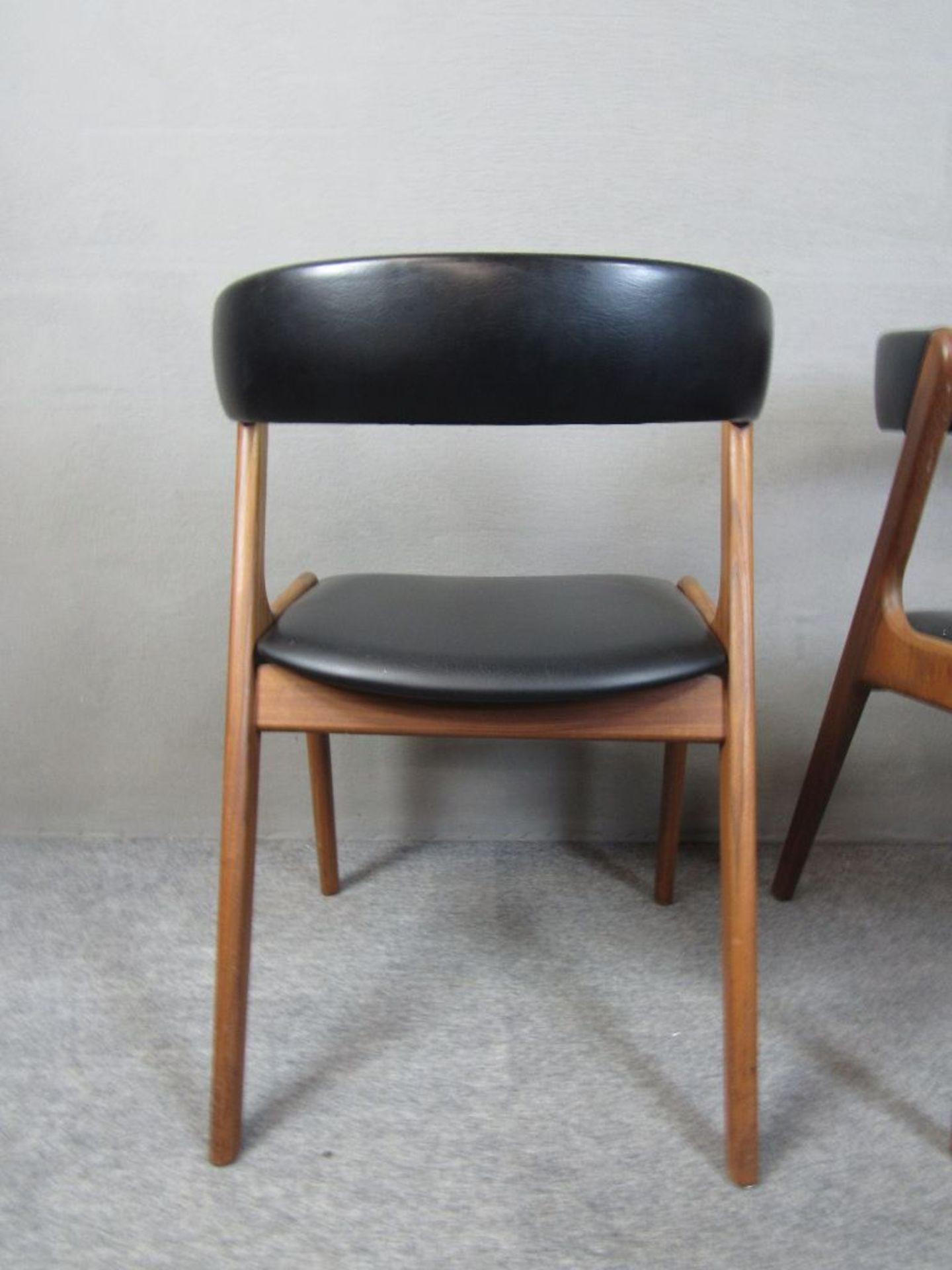 Drei Oak Chair by Erik Kirgegaard for Hong Stolefabrik Danish Design 60er Jahre Teak - Image 3 of 4