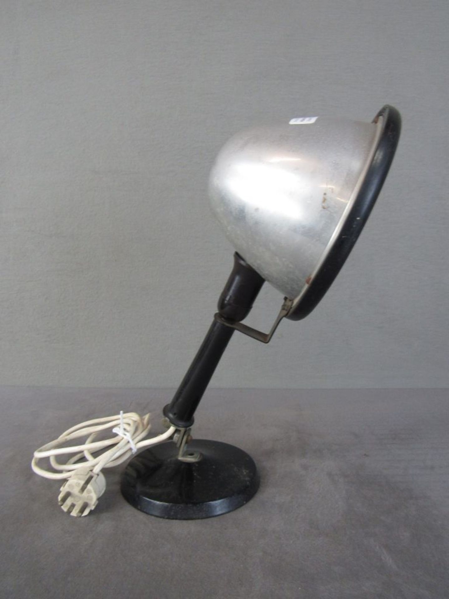 Vintage Industriedesign Arbeitslampe steckbar auf Sockel 50er Jahre 40cm hoch