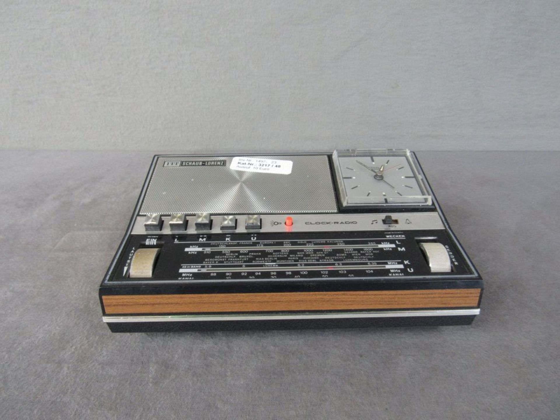 Früher Radiowecker ITT 60er Jahre ca.9x23x15,5cm - Bild 2 aus 4