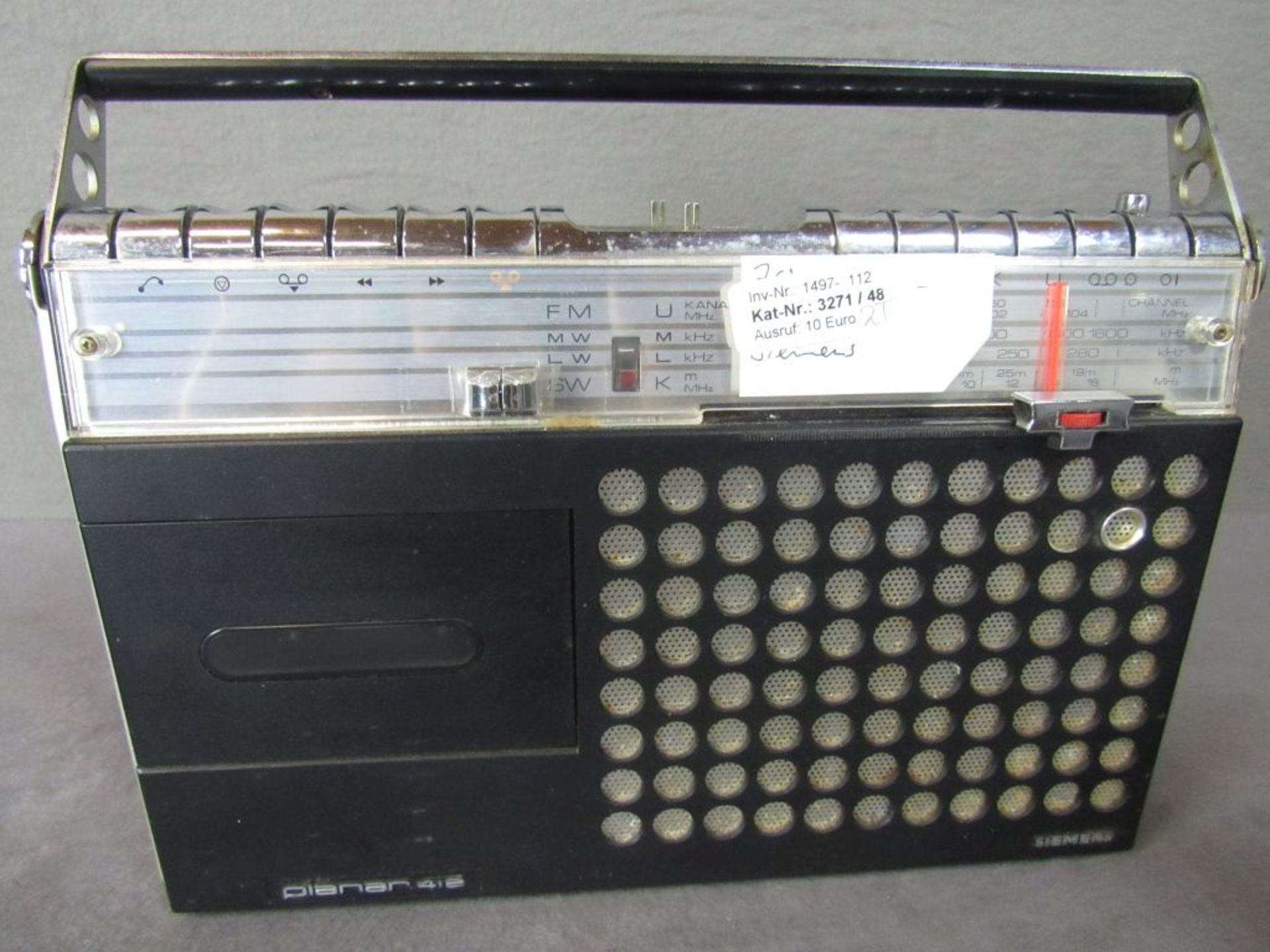 Zwei Vintage 70er Jahre Kofferradios Siemens Länge:30,5cm und 34cm - Bild 3 aus 9