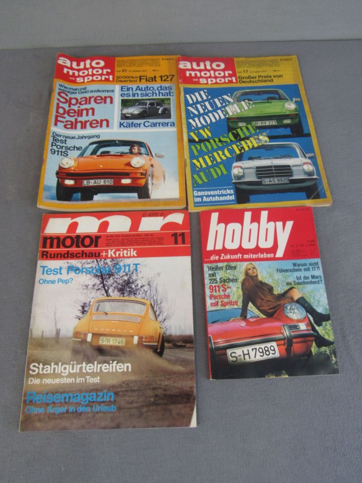 Konvolut von vier Magazinen Youngtimer 60er 70er Jahre Testberichte Porsche 911