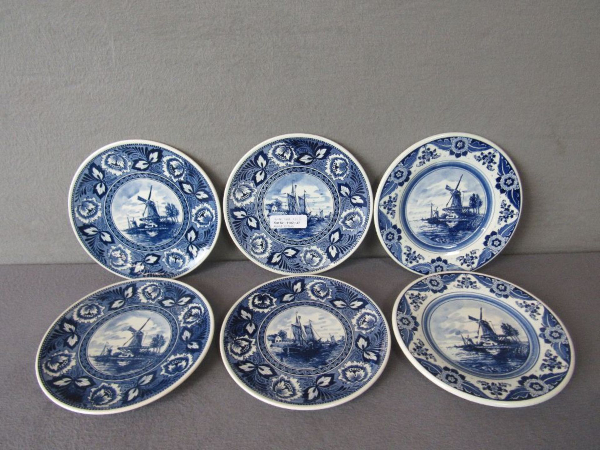 Wandteller Konvolut diverse Hersteller teilweise Delft Holland hier:sechs Stück Durchmesser 20cm