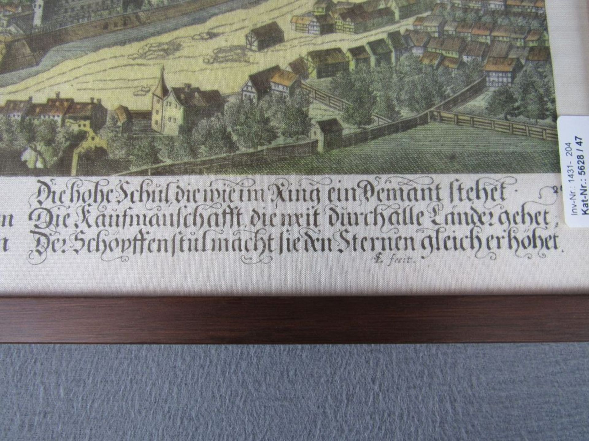 Grafik Kunstdruck auf Stoff Leipzig 1665 59x44cm - Image 5 of 5