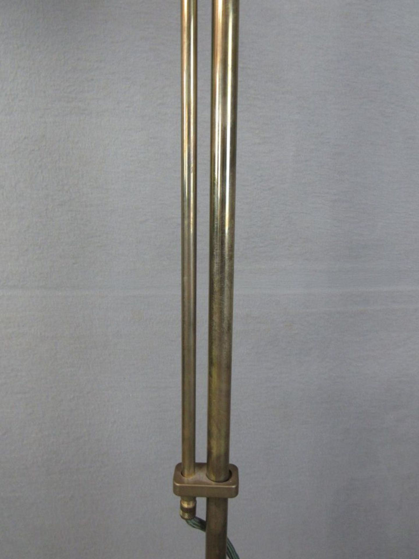 Stehlampe Messing Glasschirm höhenverstellbar 160cm hoch - Image 4 of 5