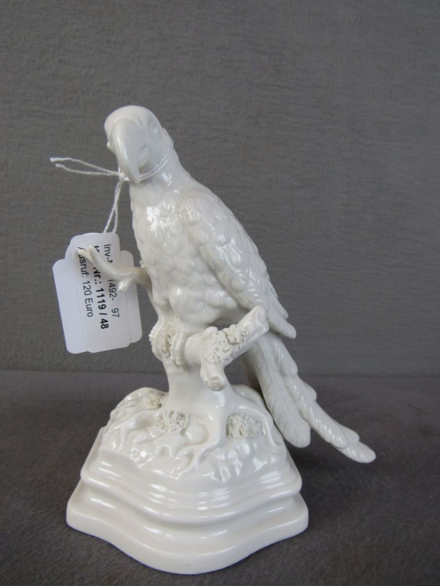 Porzellanfigur Papagei Nymphenburg Modell 453A 16,5cm hoch