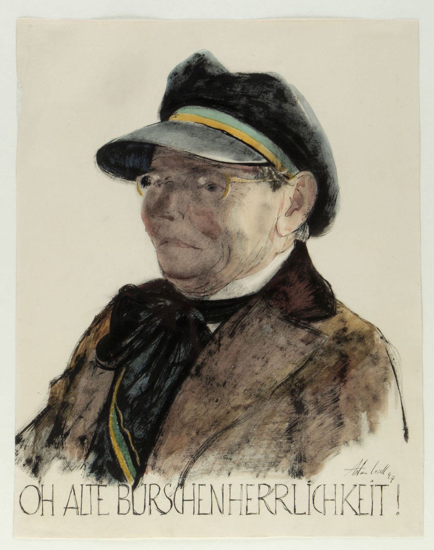 Leidl, Anton. 1900 Frankfurt am Main - München 1976Porträt eines alten Herren einer