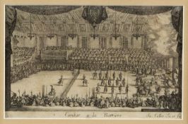 Callot, Jacques. 1592 - Nancy - 1635Combat a la Barriere. Radierung. 14 x 23 cm.