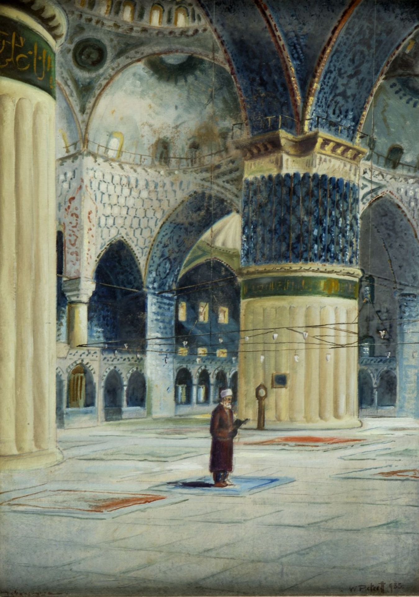 Petroff, Wladimir. Gohl, LeoBetender in der Moschee Hagia Sophia in Istanbul. Geschäftiges Treiben - Bild 2 aus 3
