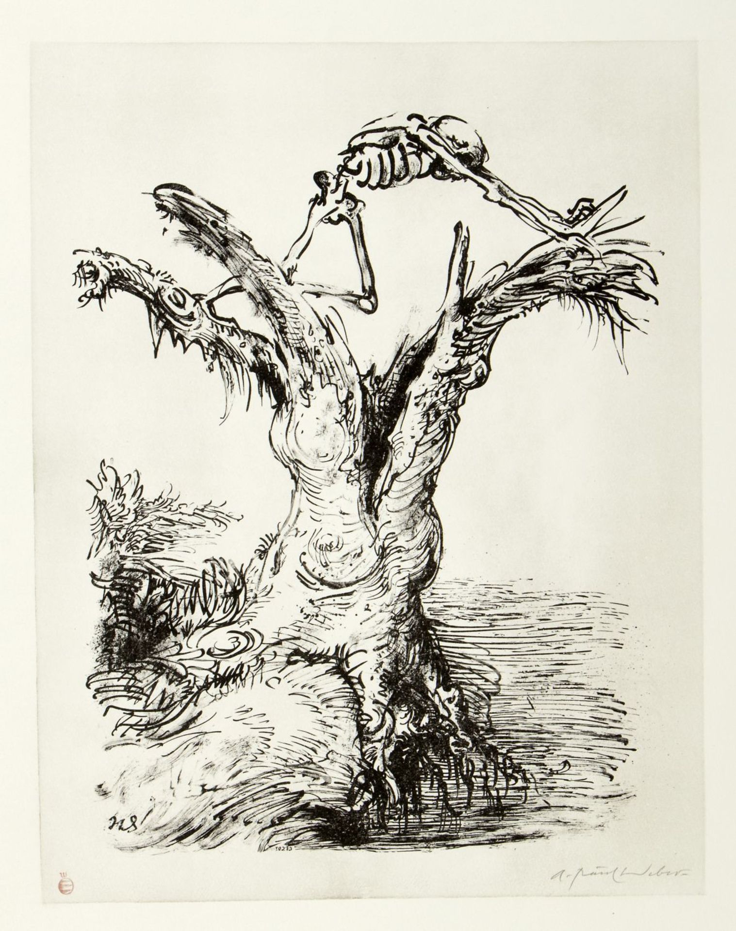Weber, Andreas Paul. 1893 Arnstadt - Schretstaken 1980Der morsche Baum. In der Manege. Der - Bild 3 aus 6