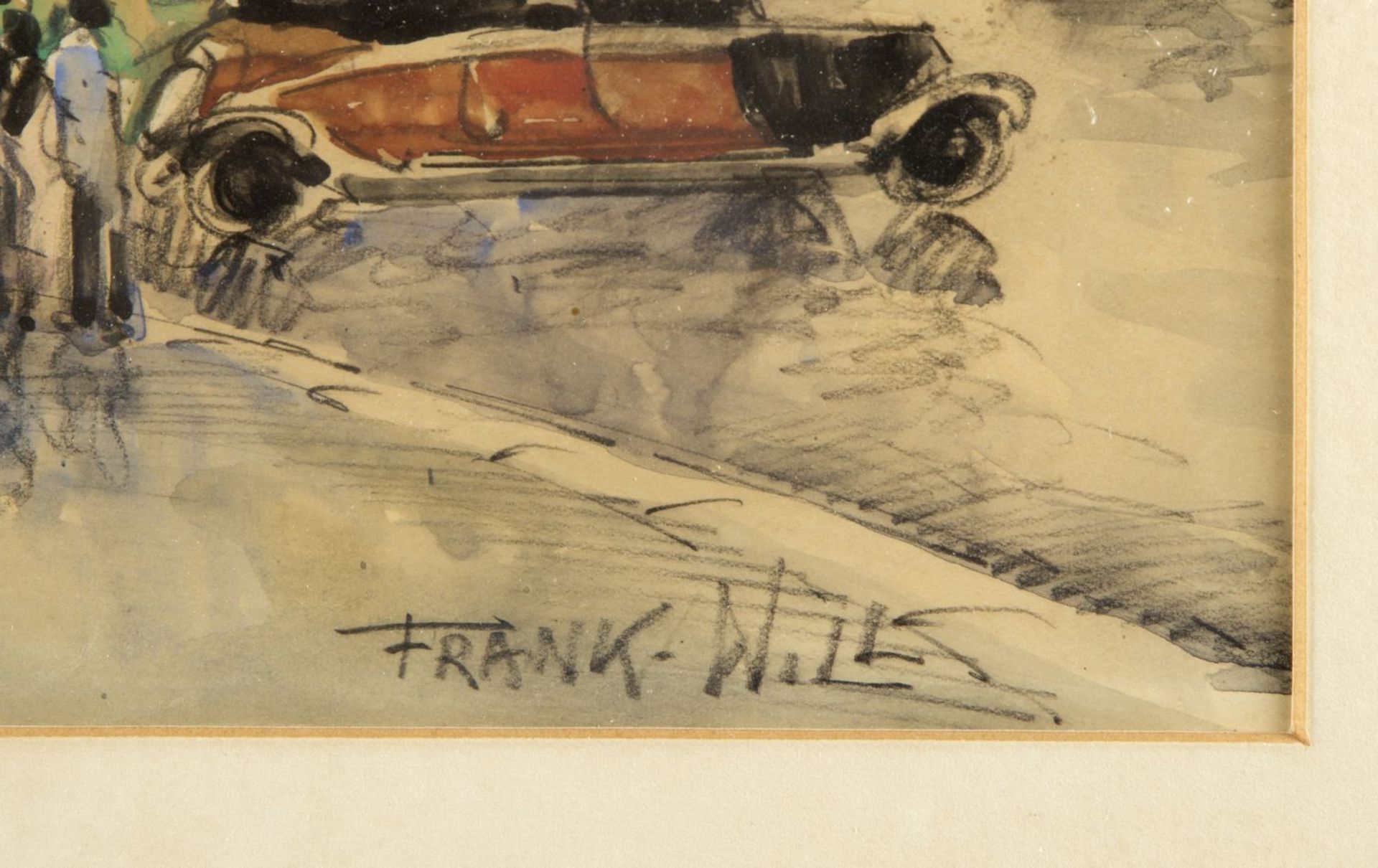 Will, Frank. 1900 Nanterre - Clichy 1950Paris l'Opera. Aquarellierte Bleistiftzeichn. Sign. und bet. - Bild 2 aus 2