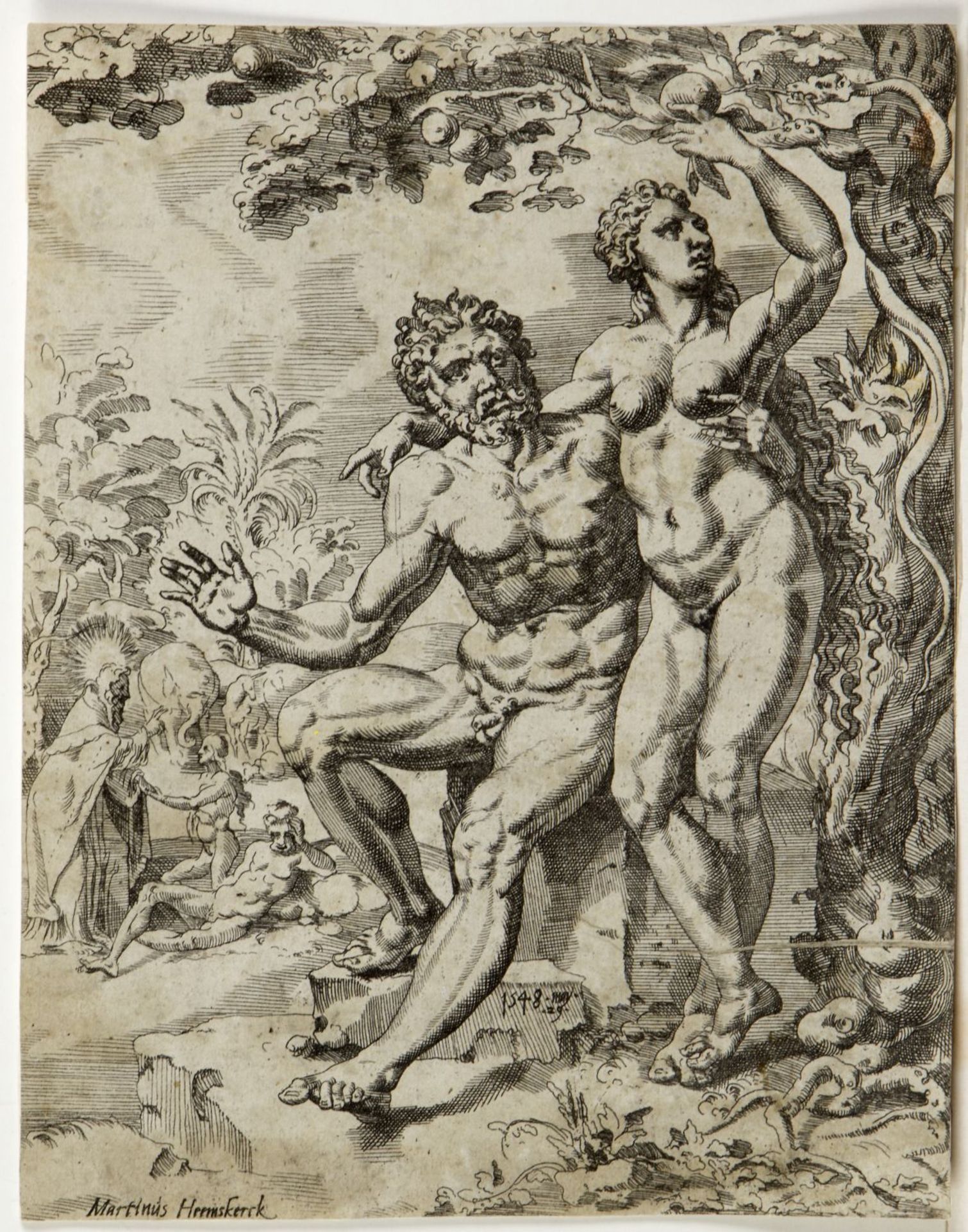 Greuter. Heemskerck. CallotAllegorie auf den Frühling. Adam und Eva. Bettler. 1 Kupferstich. 3 - Bild 3 aus 5