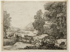 Lorrain, Claude le. 1600 - 1682Unterhaltung zwischen Schäfer und Schäferin in einer Landschaft.