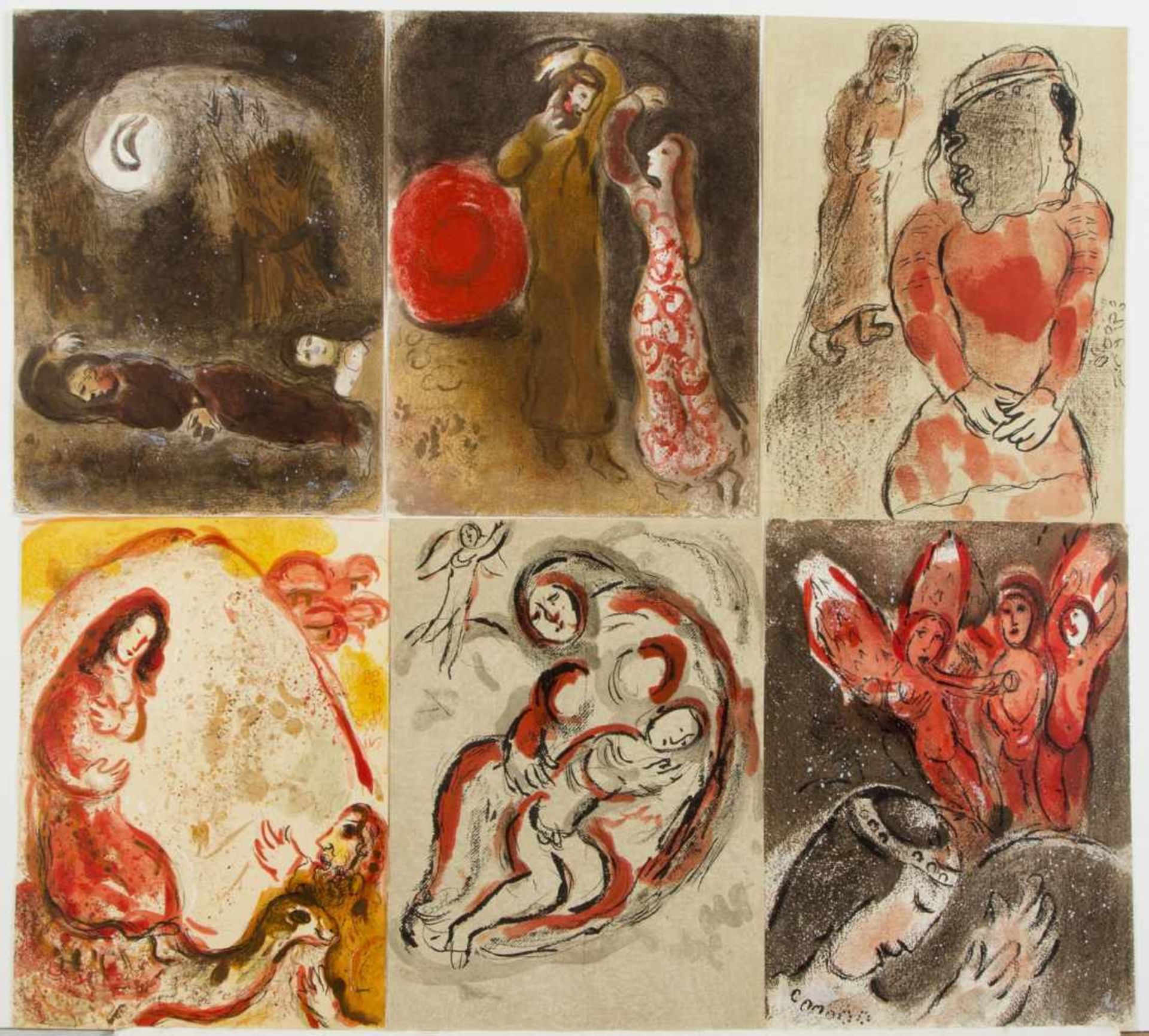 Chagall, Marc. 1887 Witebsk - Paul de Vence 1985Dessins pour la bible. 19 lose Farblithographien und - Image 5 of 6